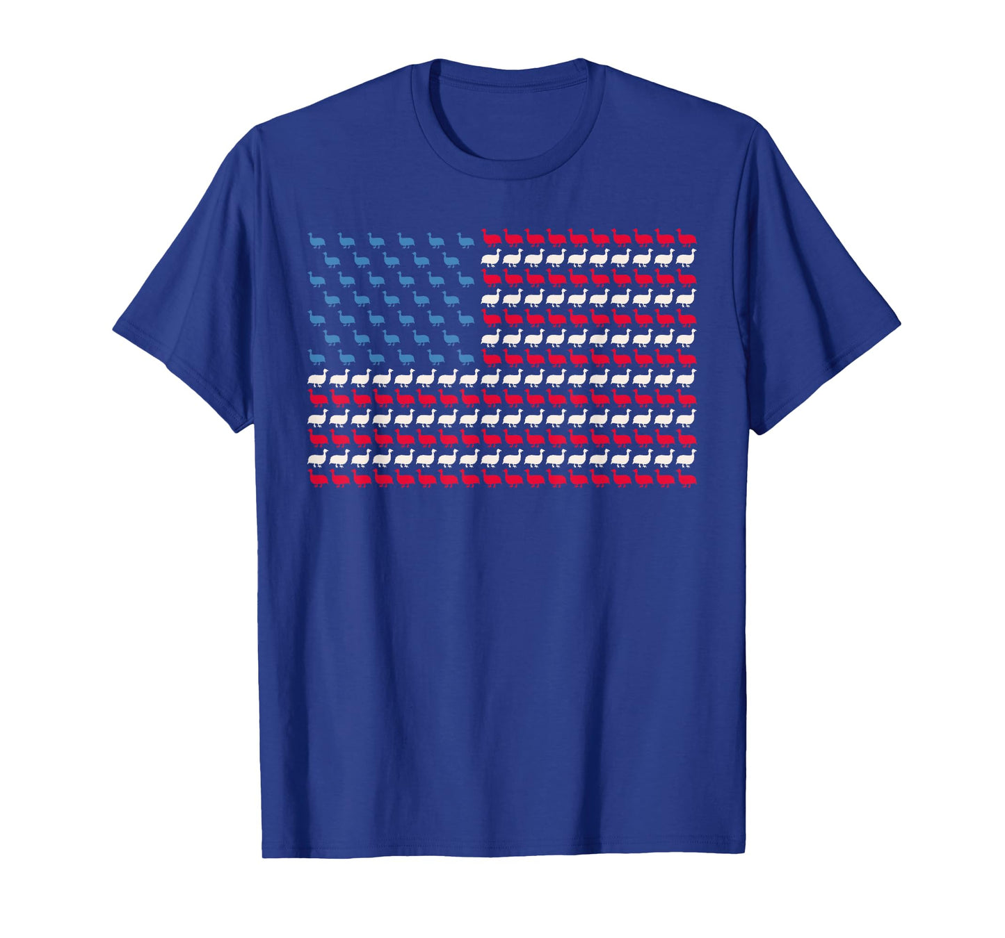 Guinea Fowl American Flag Pearl hen US 4th Of July USA Gift T-Shirt