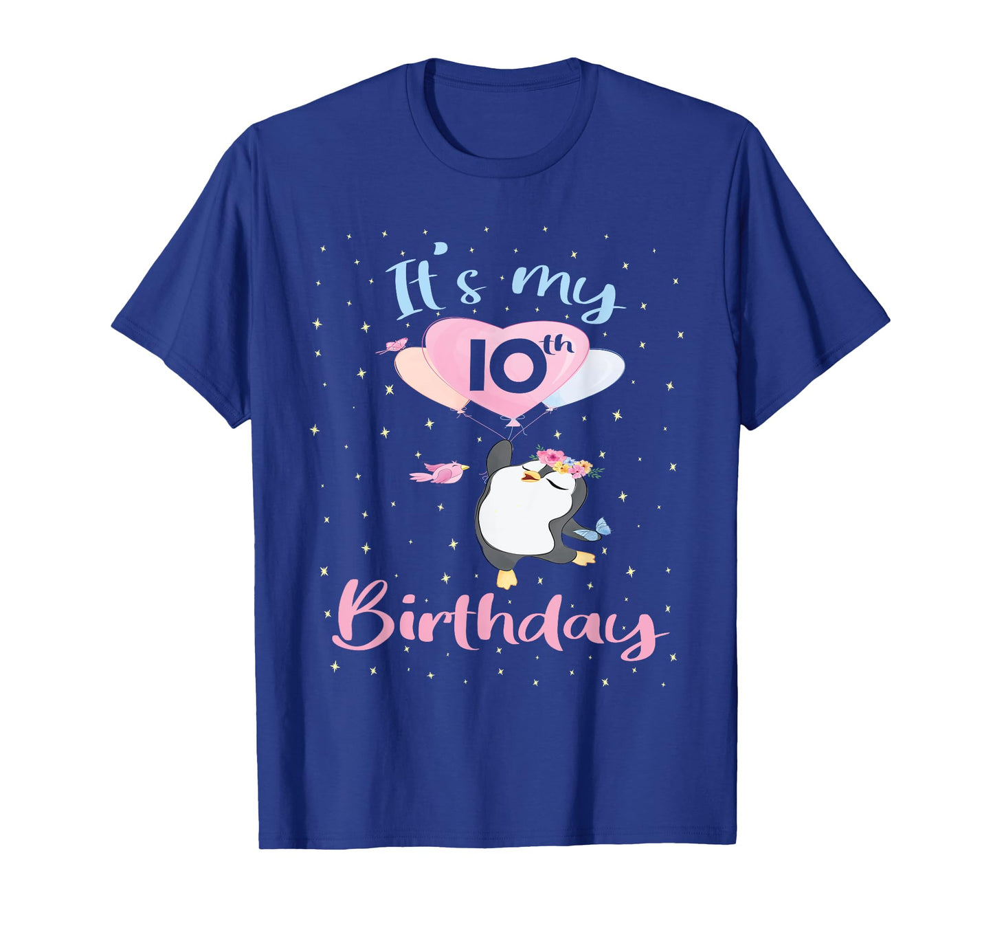 It's My 10th Birthday Penguin Girl 10 Years Old B-day T-Shirt