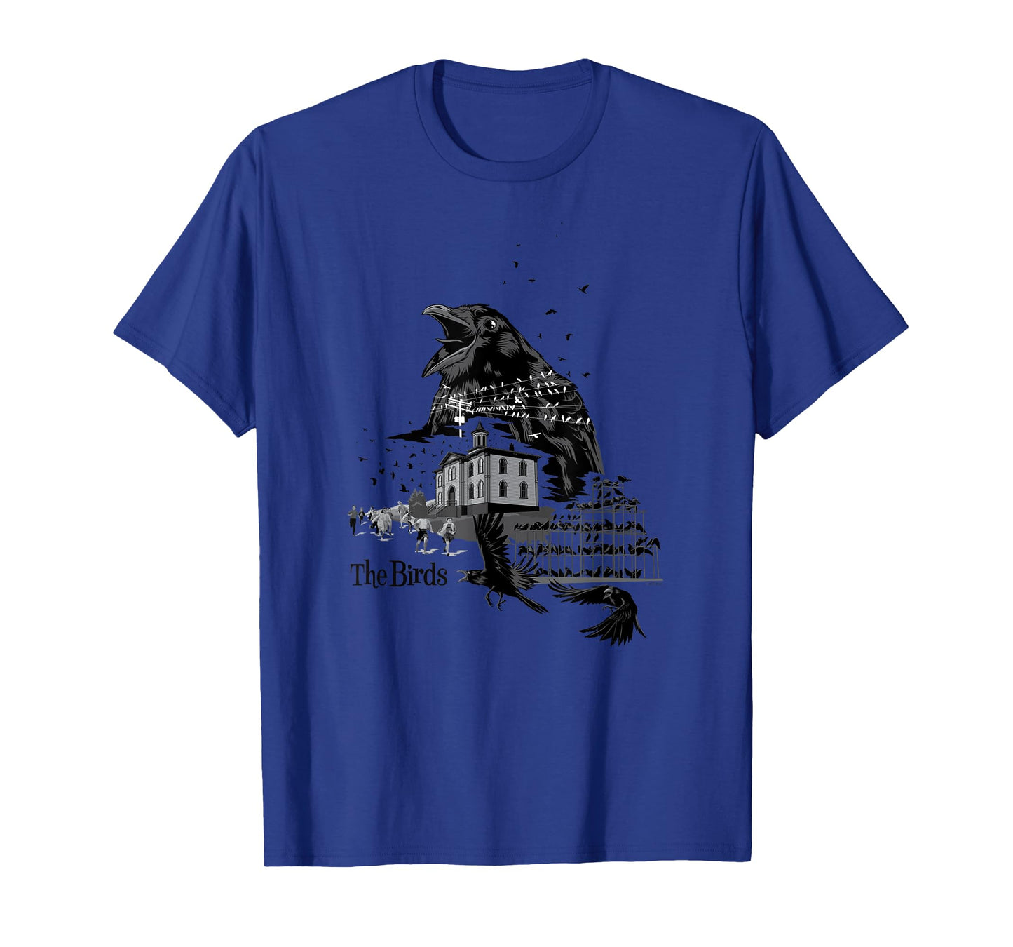 The Birds Alfred Hitchcock Collage T-Shirt