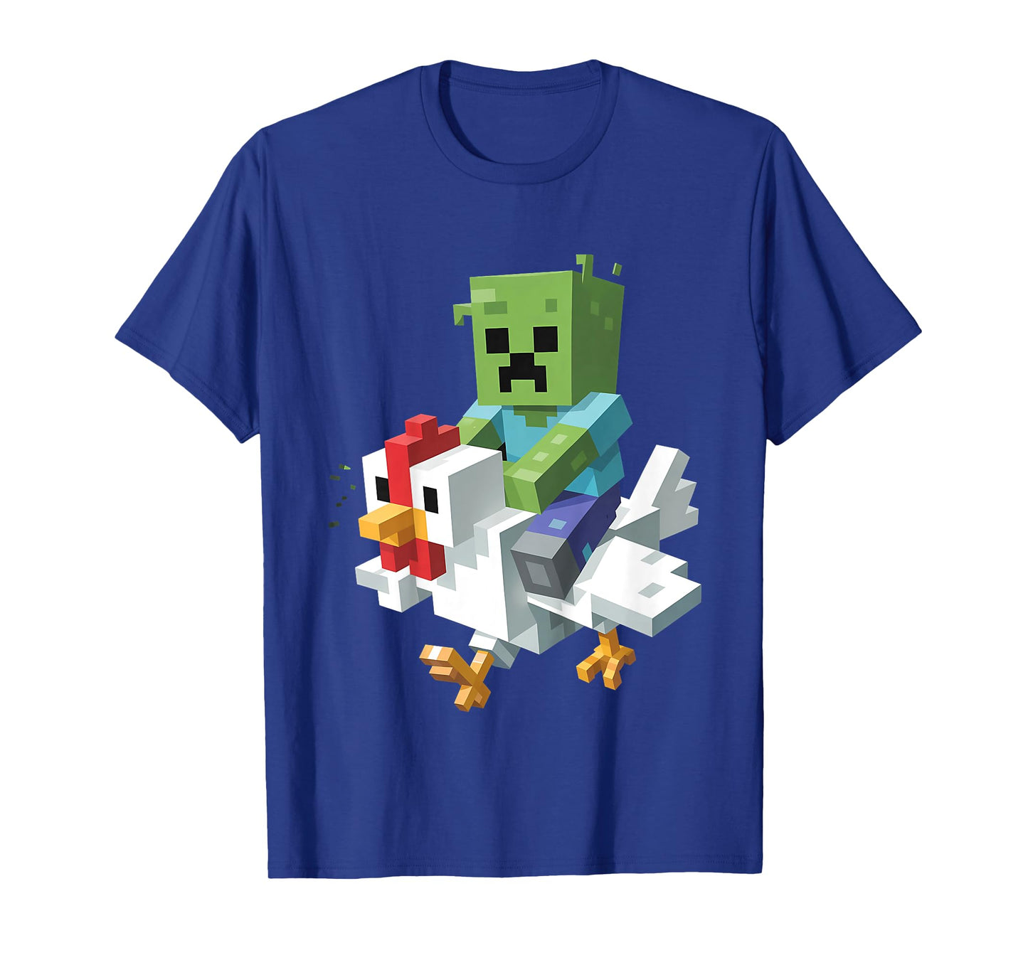 Kids Jock Chicken Shirt Pixel Art Gamer Zombie Boys Kids Tees T-Shirt