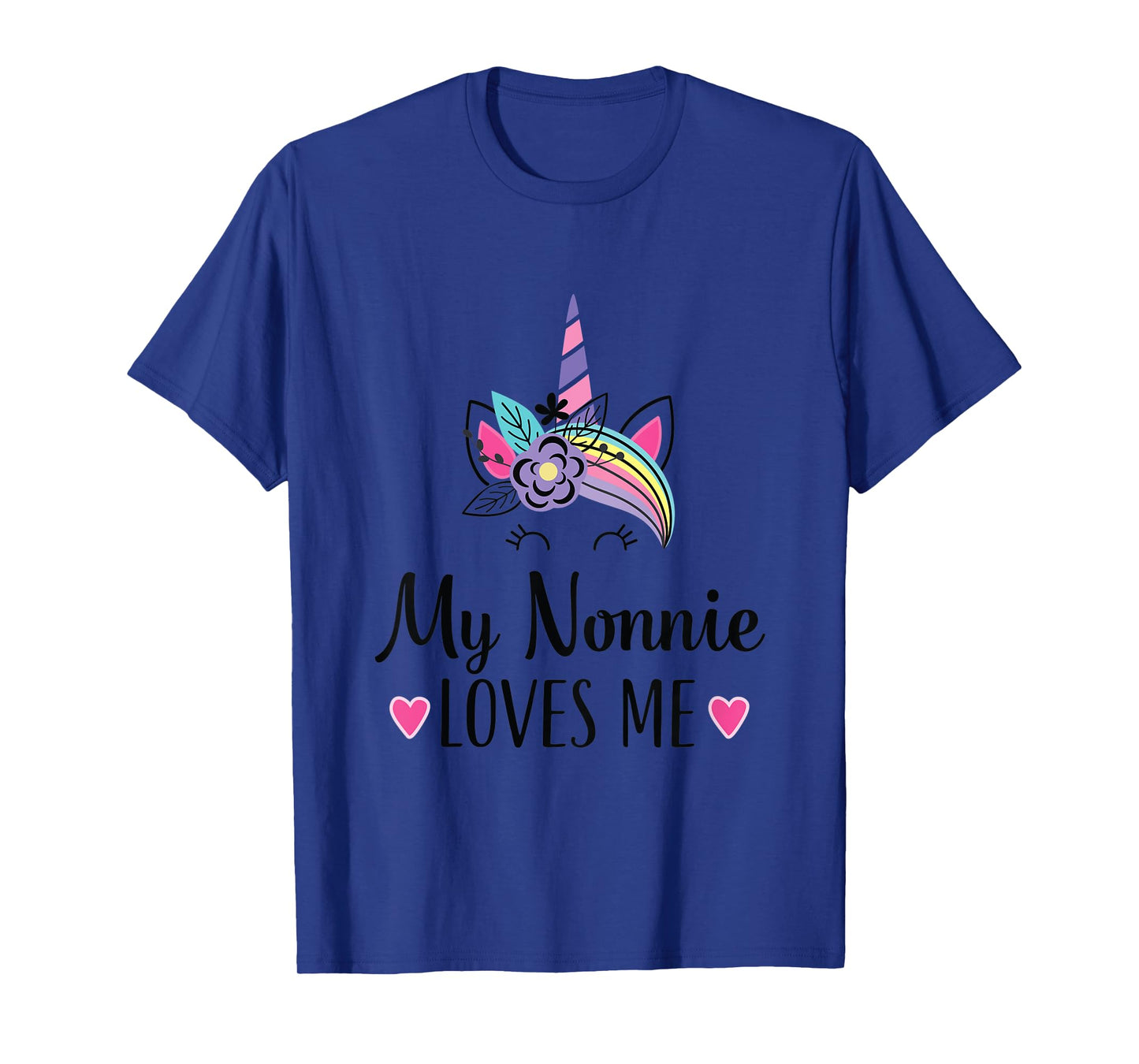 Kids My Nonnie Loves Me Granddaughter Unicorn T-Shirt