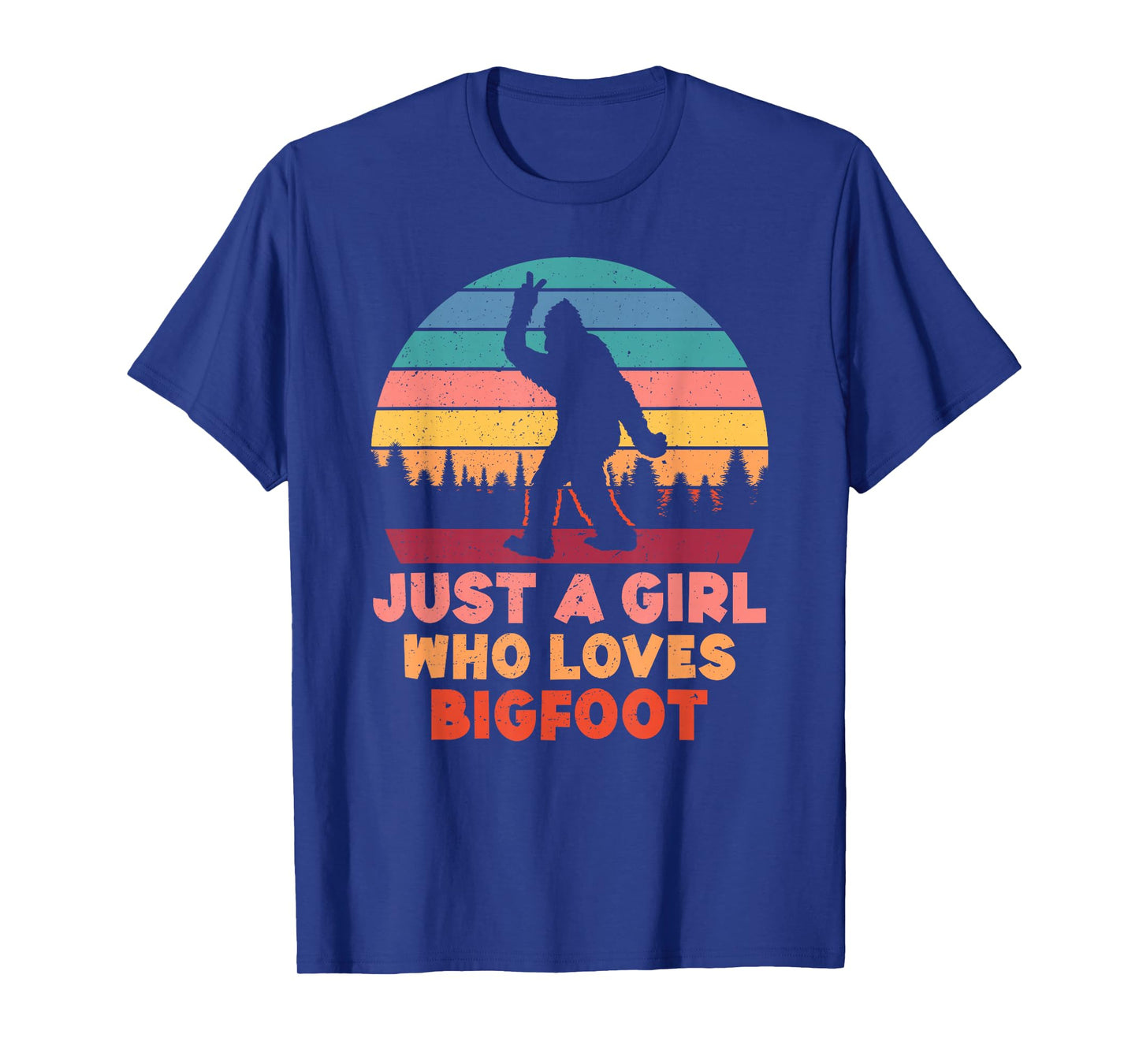 Just a Girl Who Loves Bigfoot Girls Big Foot Sasquatch T-Shirt
