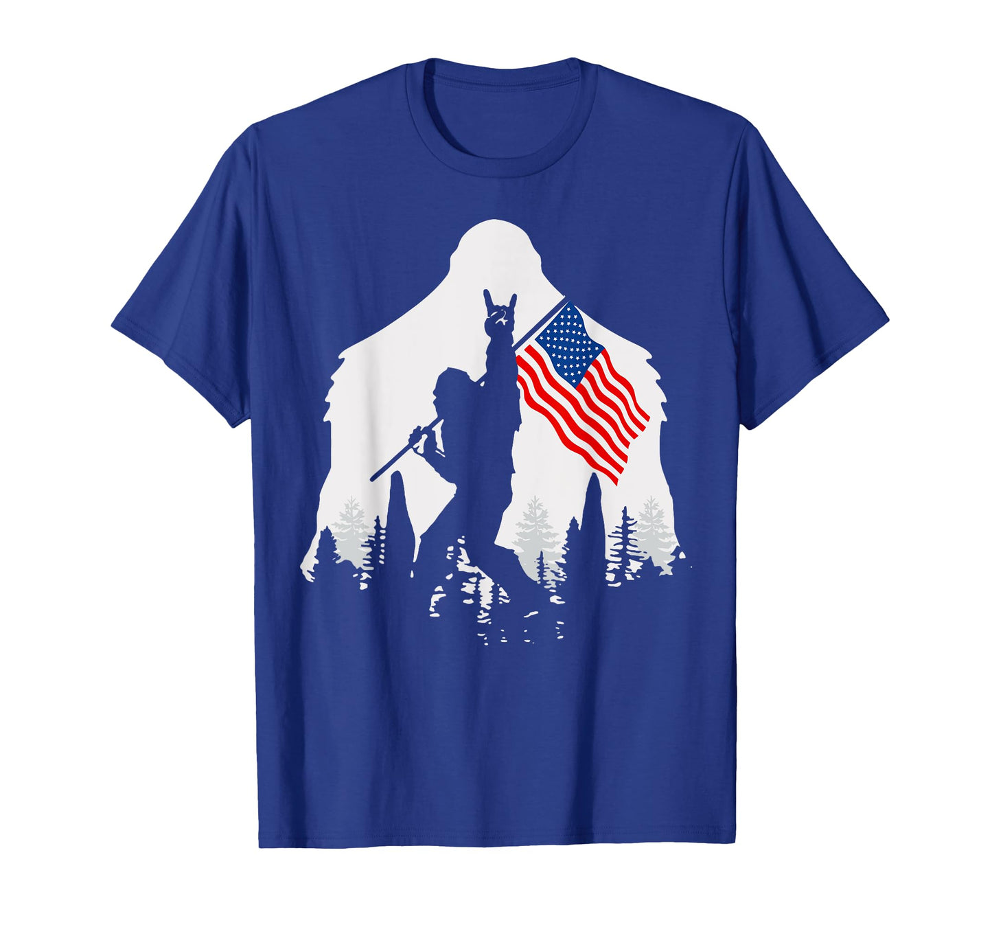 4th of July Shirt Bigfoot Sasquatch USA American Flag T-Shirt