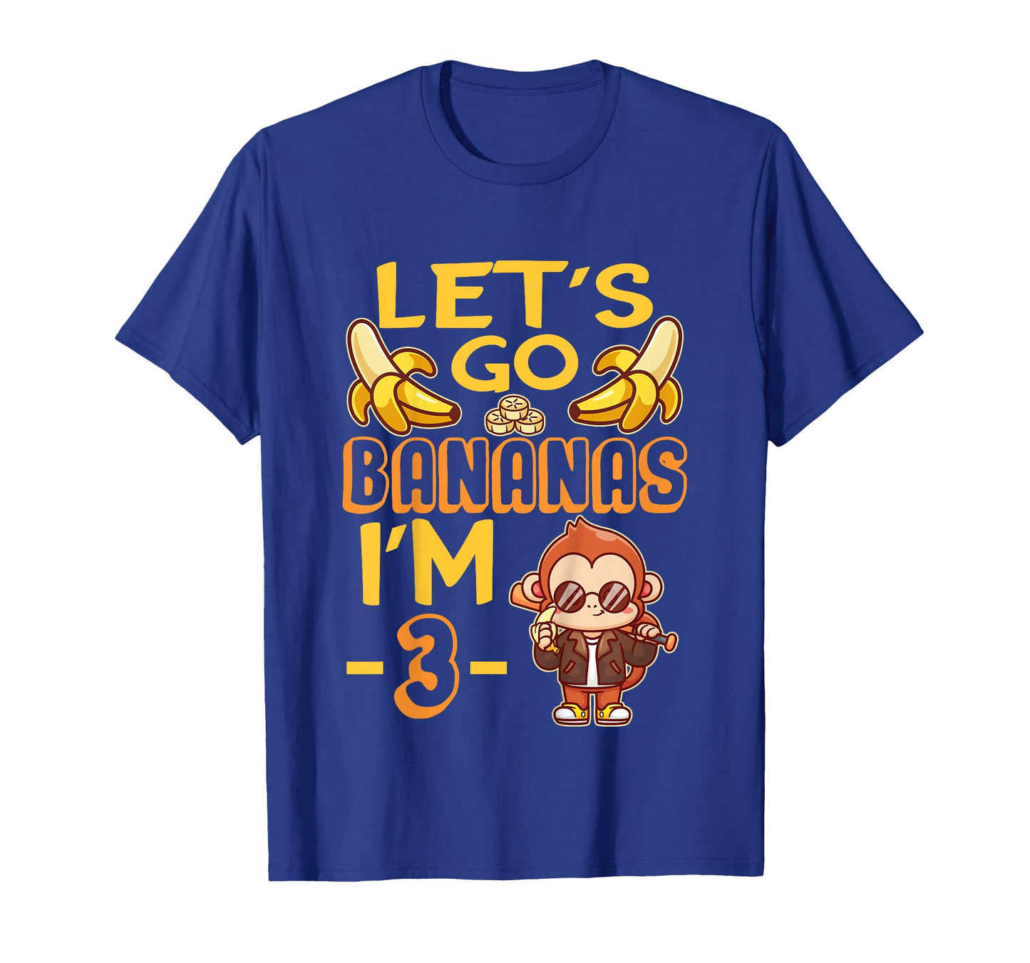 Let's Go Bananas I'm 3 Zoo Jungle Safari 3rd Birthday T-Shirt