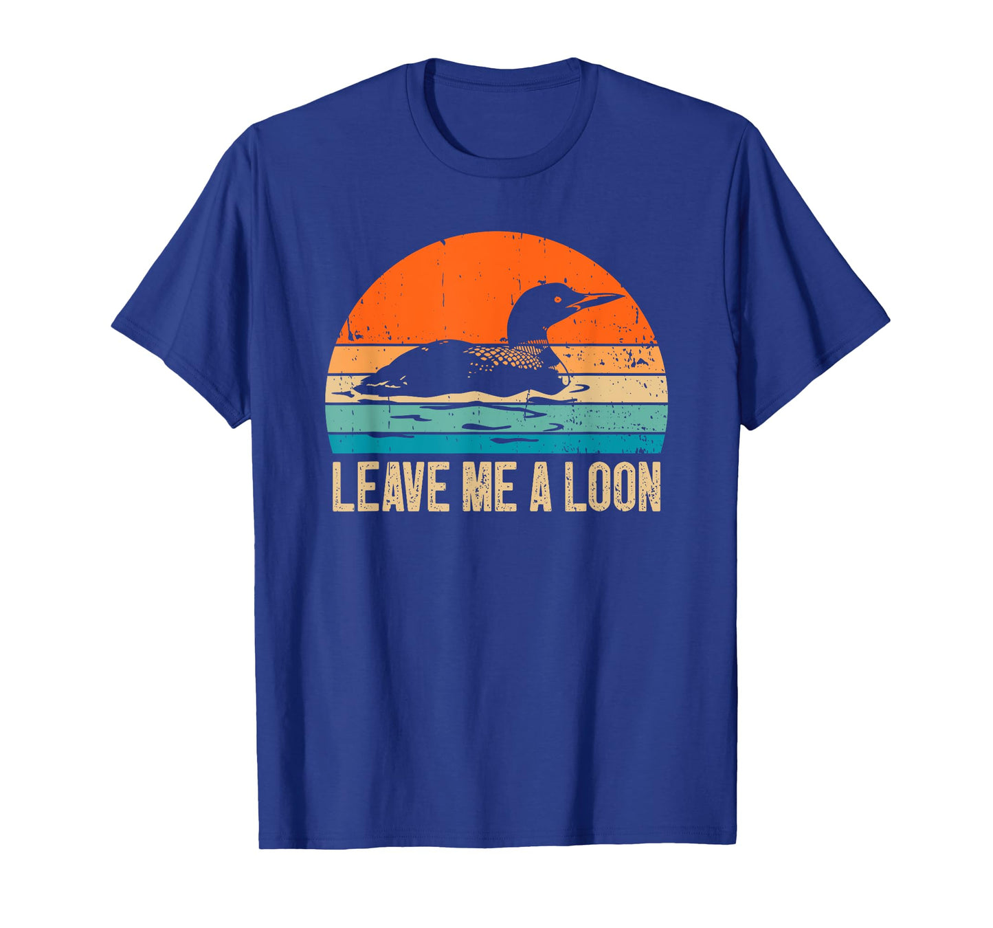 Leave Me A Loon Retro Sunset Duck Bird Watching Birder T-Shirt