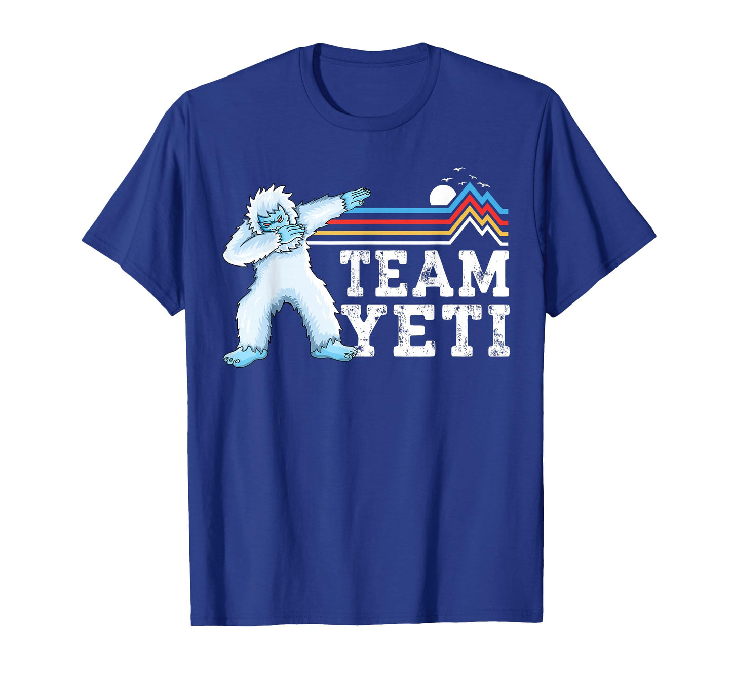Dabbing Yeti Vintage Sunset mountain bigfoot lover team yeti T-Shirt