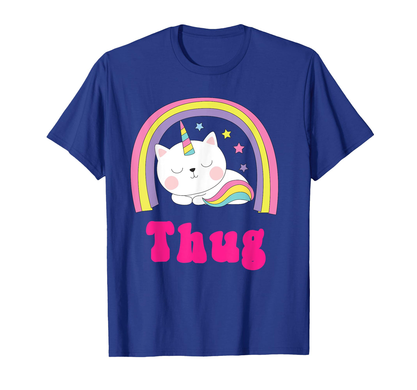 Thug Shirts | Sarcastic Retro Rainbow Funny Unicorn Thug T-Shirt