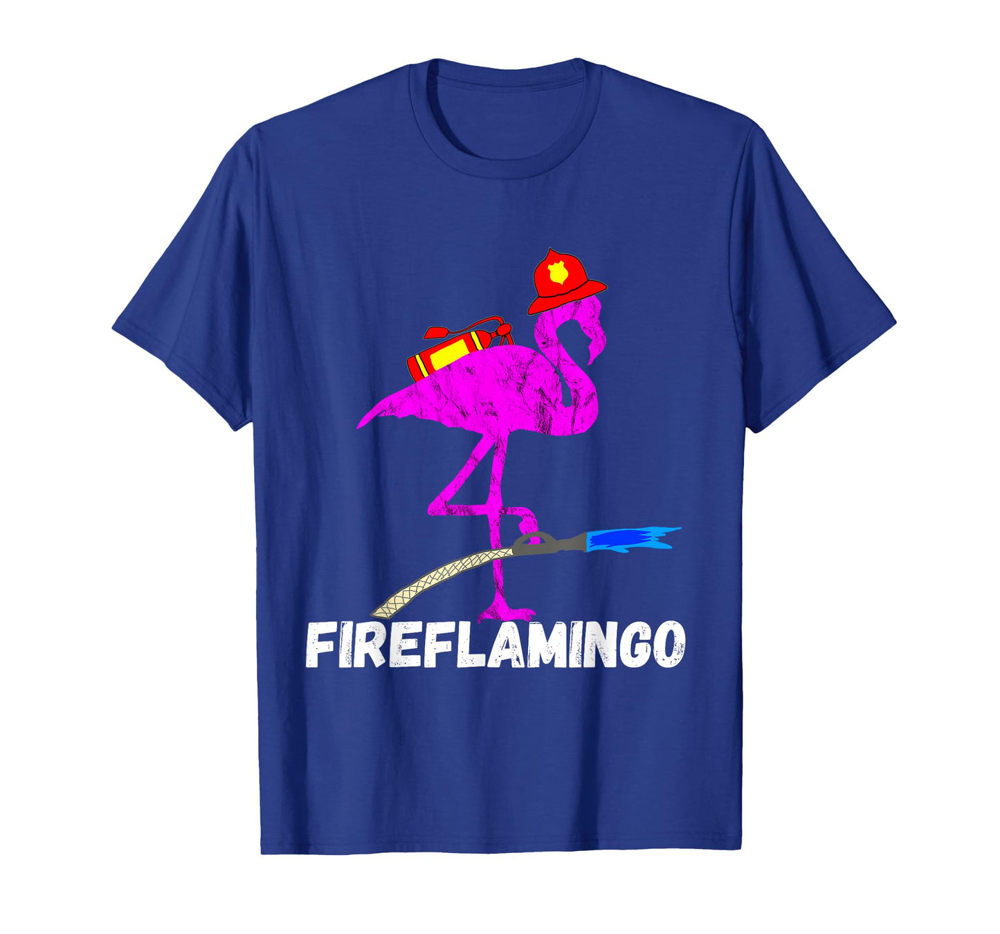 Fire Fighter Flamingo Exotic Bird Firefighter Fireman TShirt T-Shirt