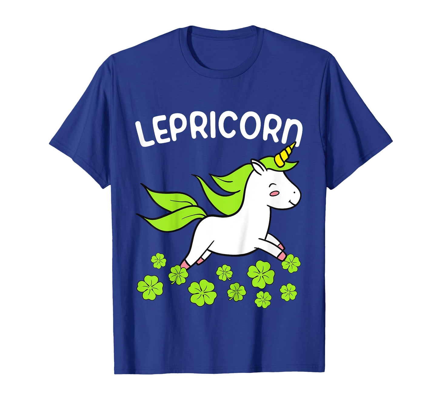Kids Girls Happy St Patricks Day Unicorn Lepricorn Clover Toddler T-Shirt