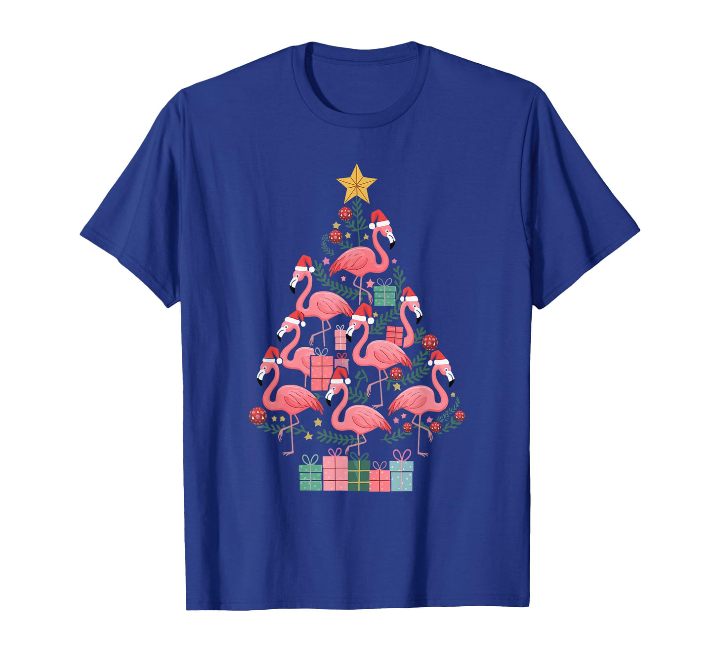 Flamingo Christmas Tree T-Shirt