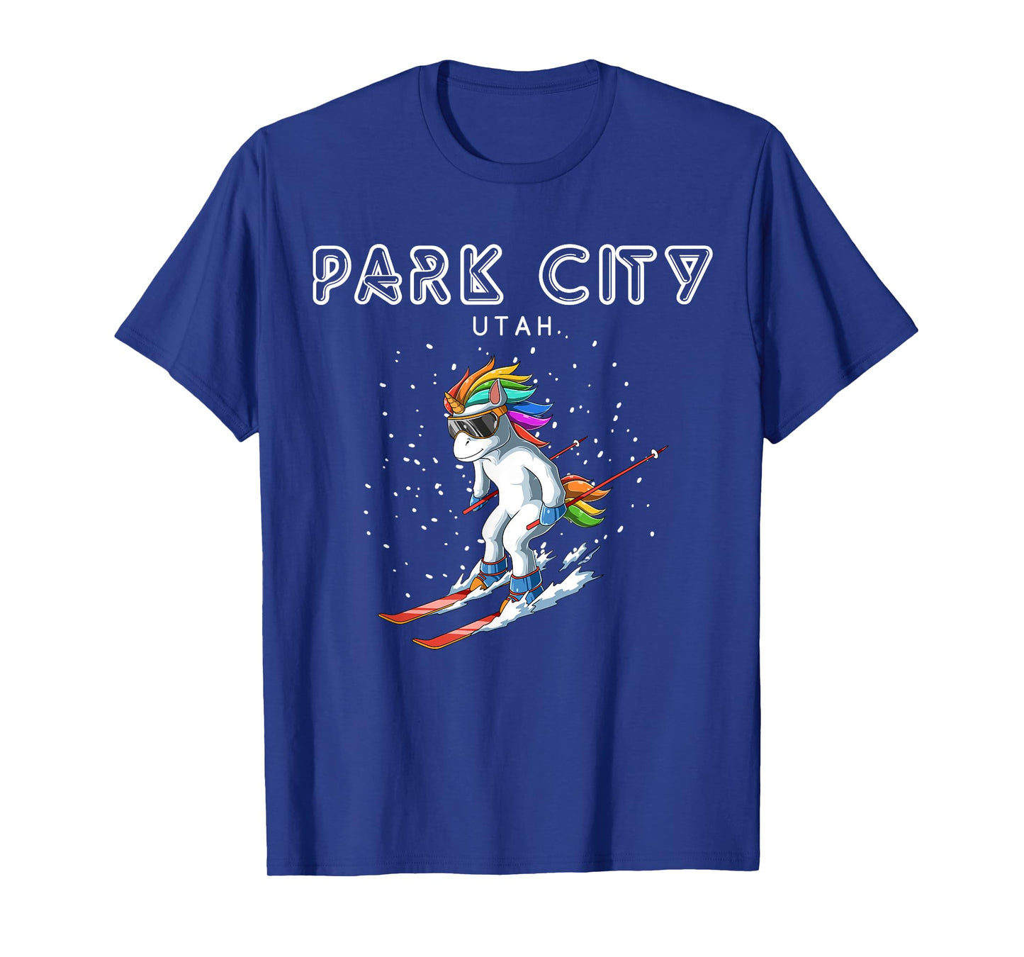 Park City Utah - Unicorn USA Ski Resort 80s Retro Gift T-Shirt