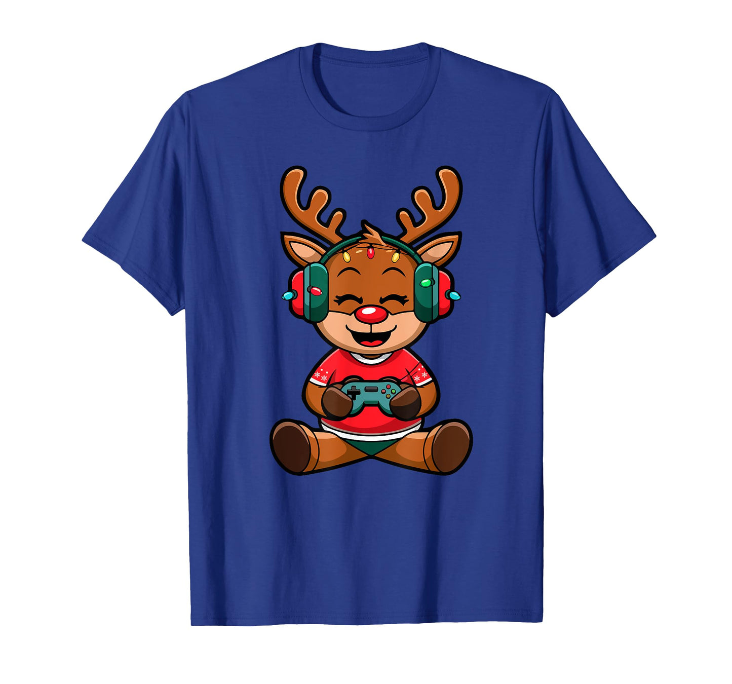Funny Christmas Gamer Reindeer Gaming Kids Christmas Boys T-Shirt