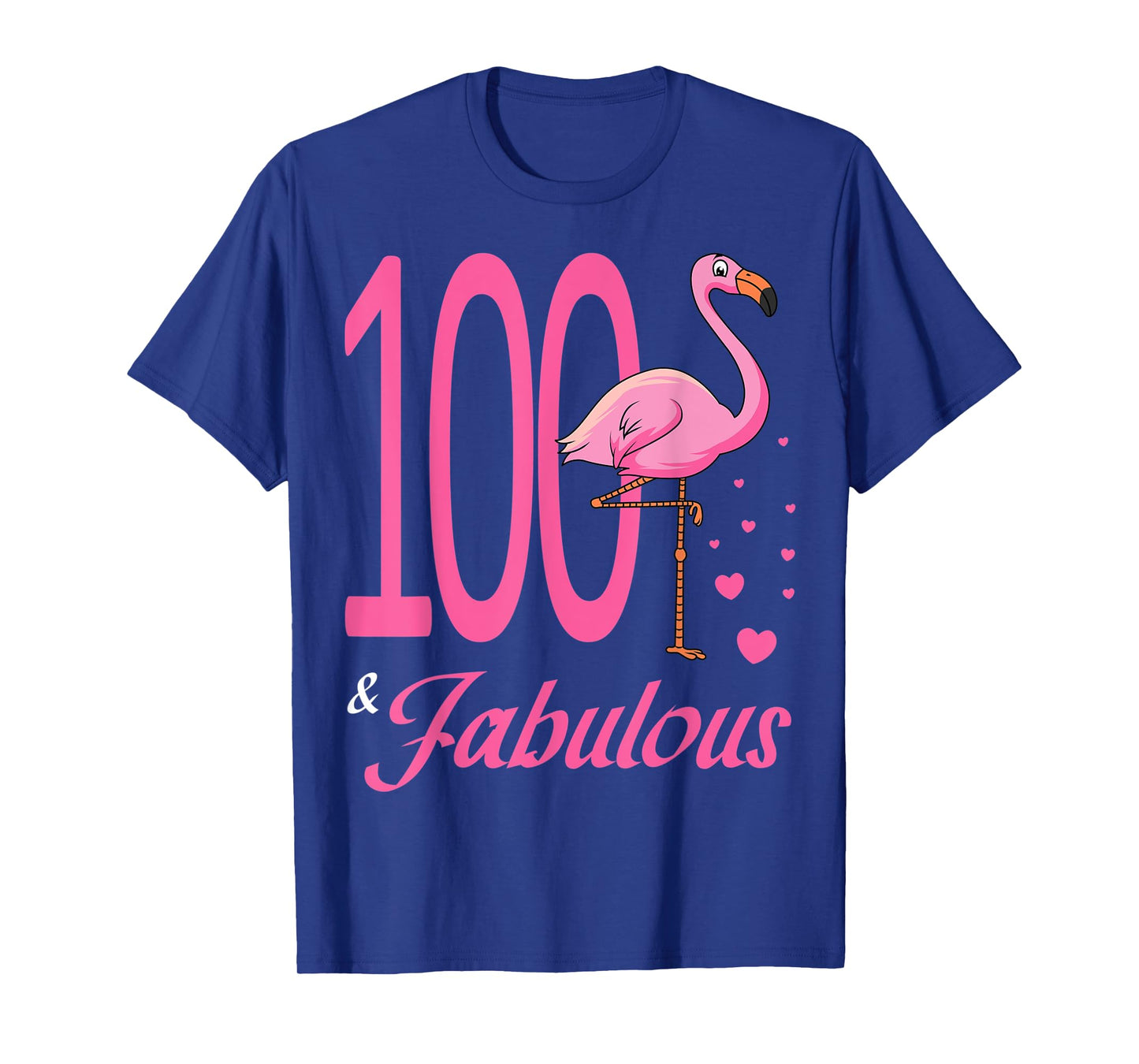 100 & Fabulous Flamingo Birthday 100th Party Celebration T-Shirt