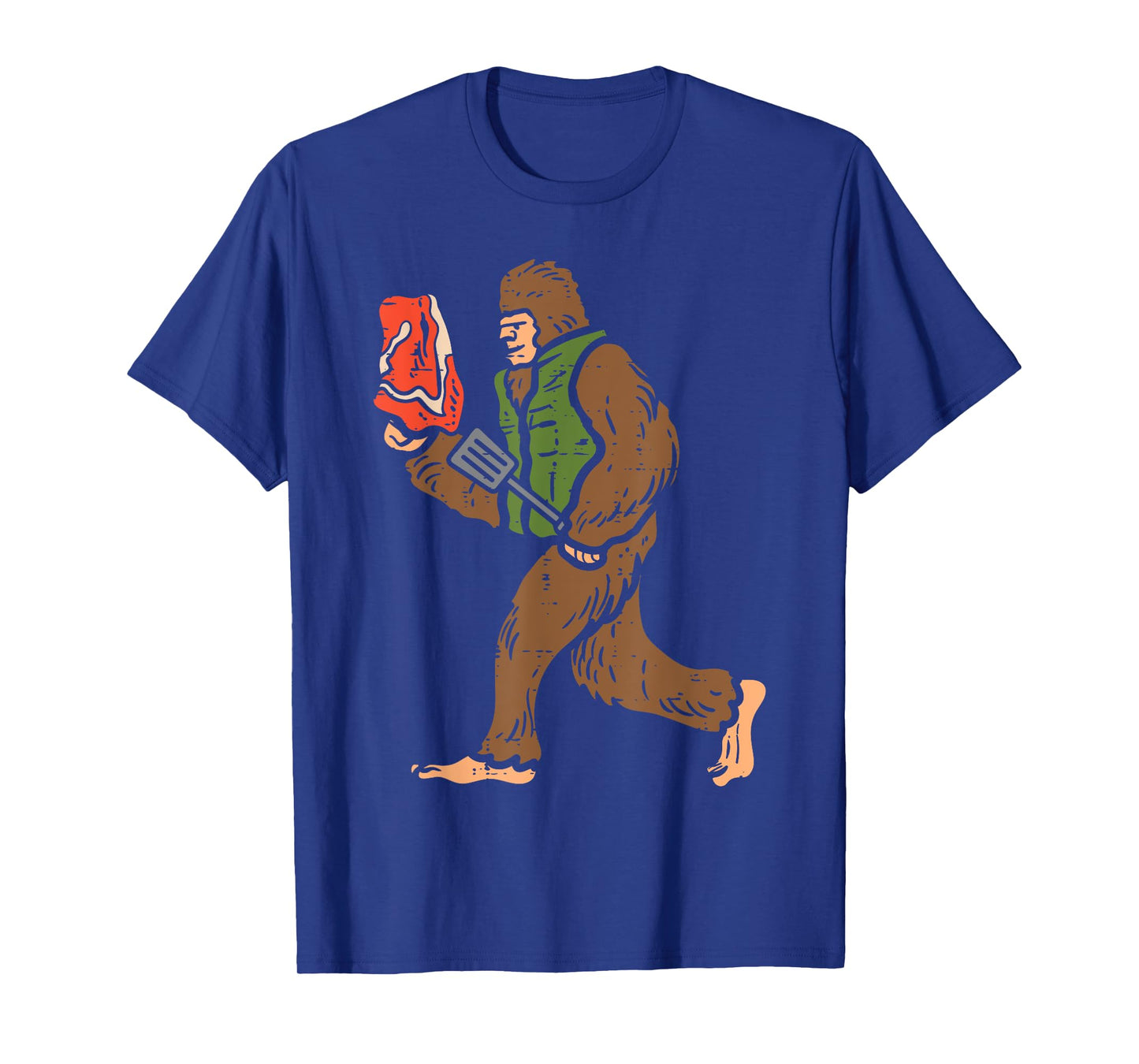 Bigfoot Barbecue Bbq Sasquatch Meat Grilling Women Men Kids T-Shirt