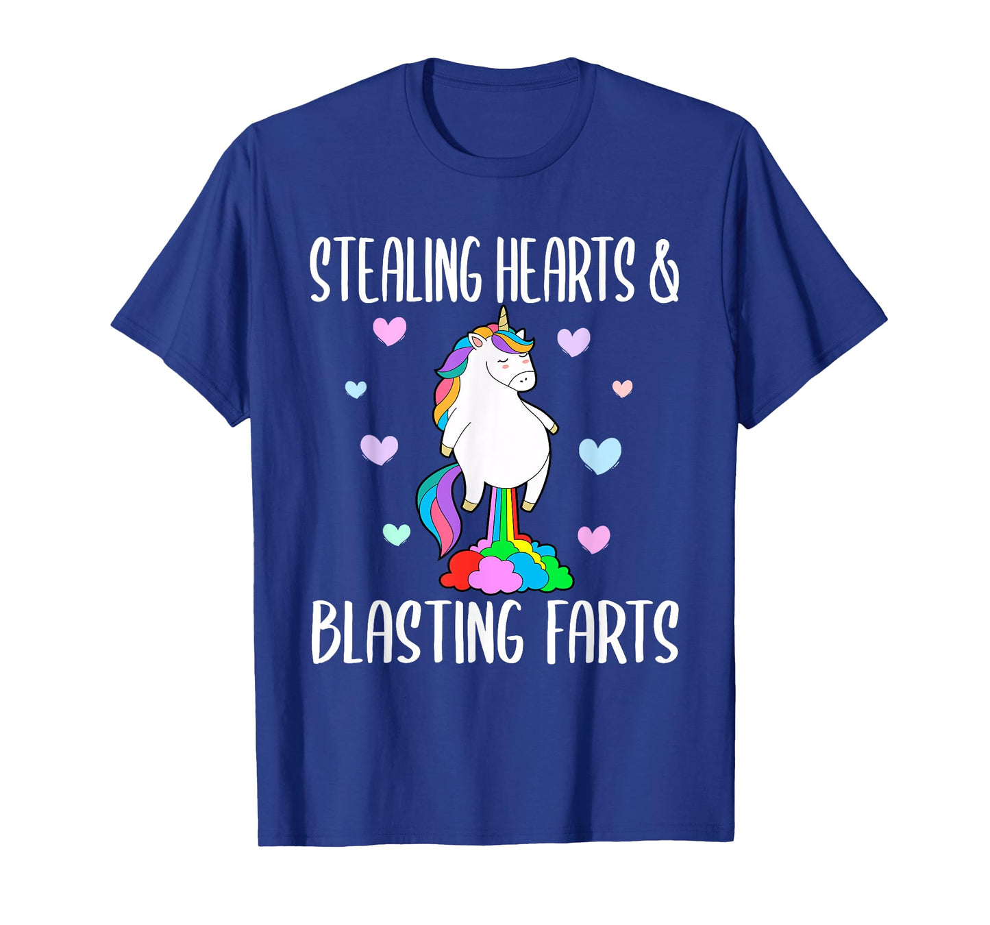 Stealing Hearts And Blasting Farts Funny unicorn T-Shirt