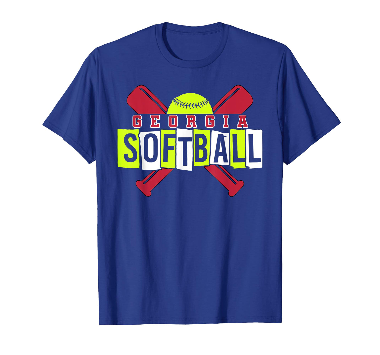 Georgia Softball Vintage Retro Design T-Shirt