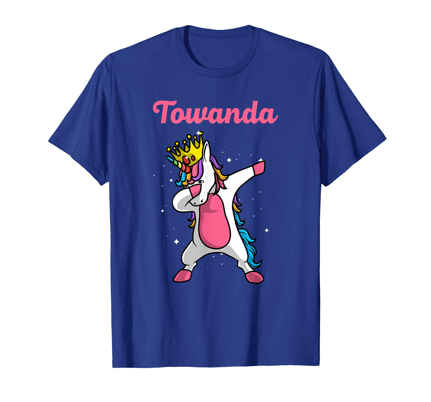 TOWANDA Name Personalized Birthday Dabbing Unicorn Queen T-Shirt