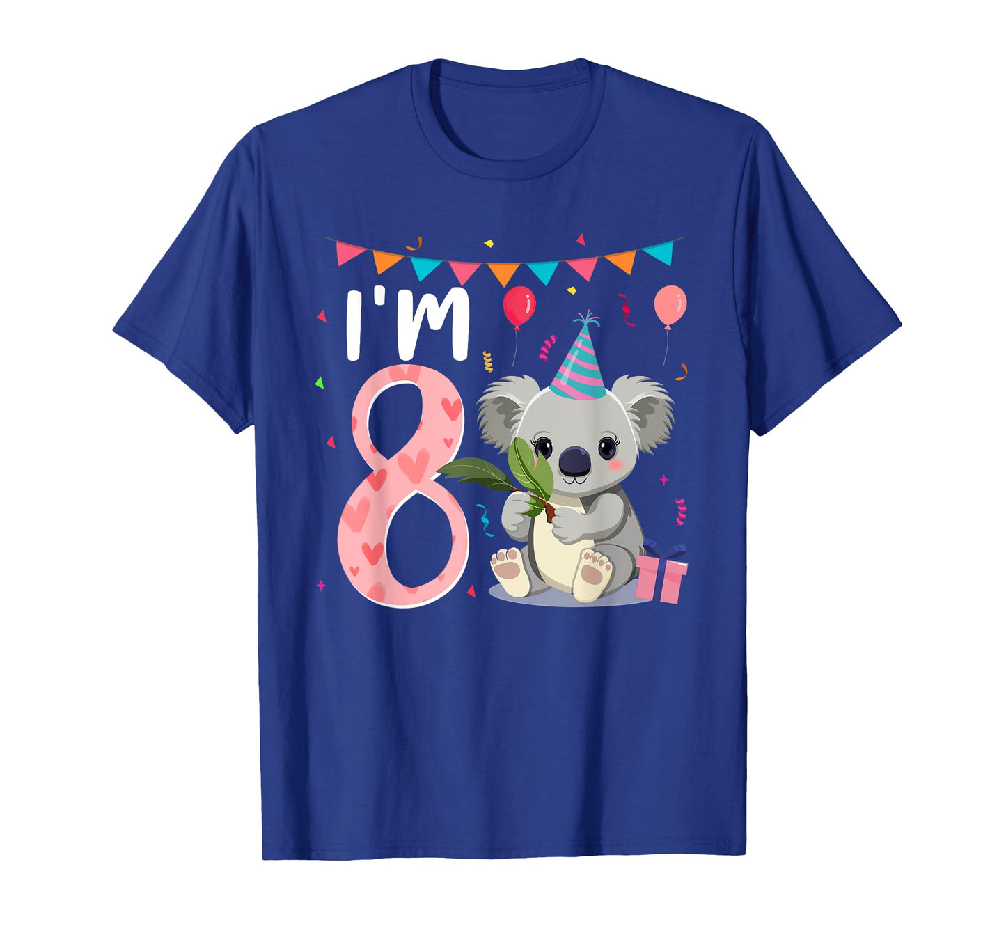 8th Birthday Girl Koala Bear 8 Year Old T-Shirt