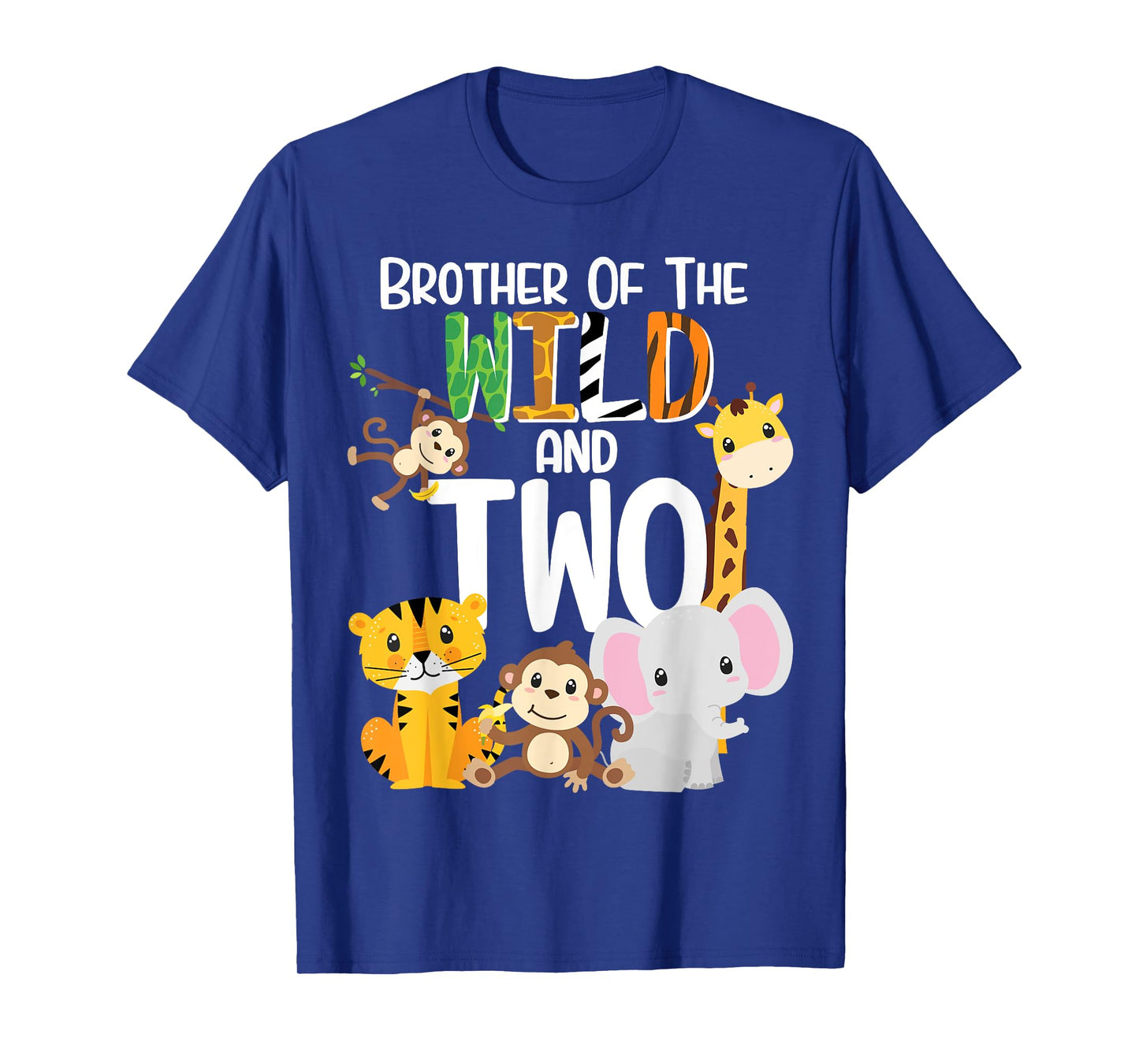 Brother of the Wild and Two Zoo Theme Birthday Safari Jungle T-Shirt