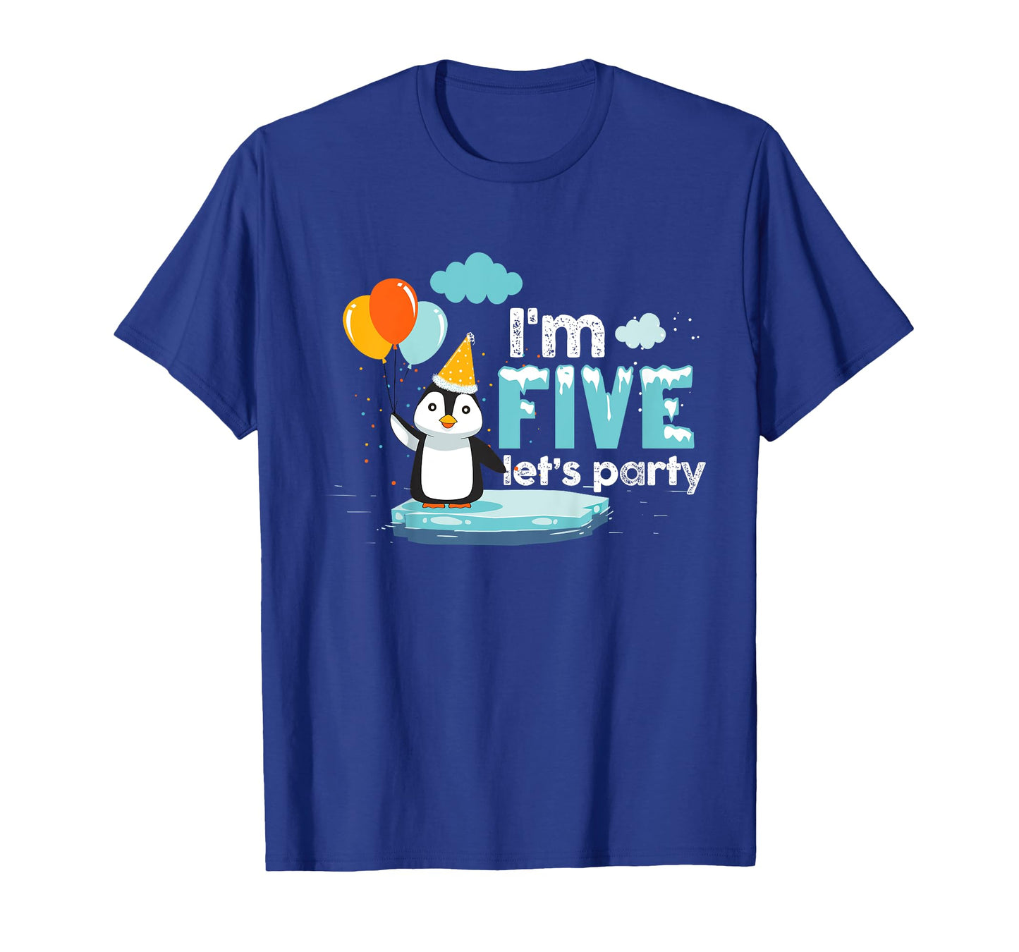 I'm 5 Birthday Outfit Penguin Kids Clothing T-Shirt