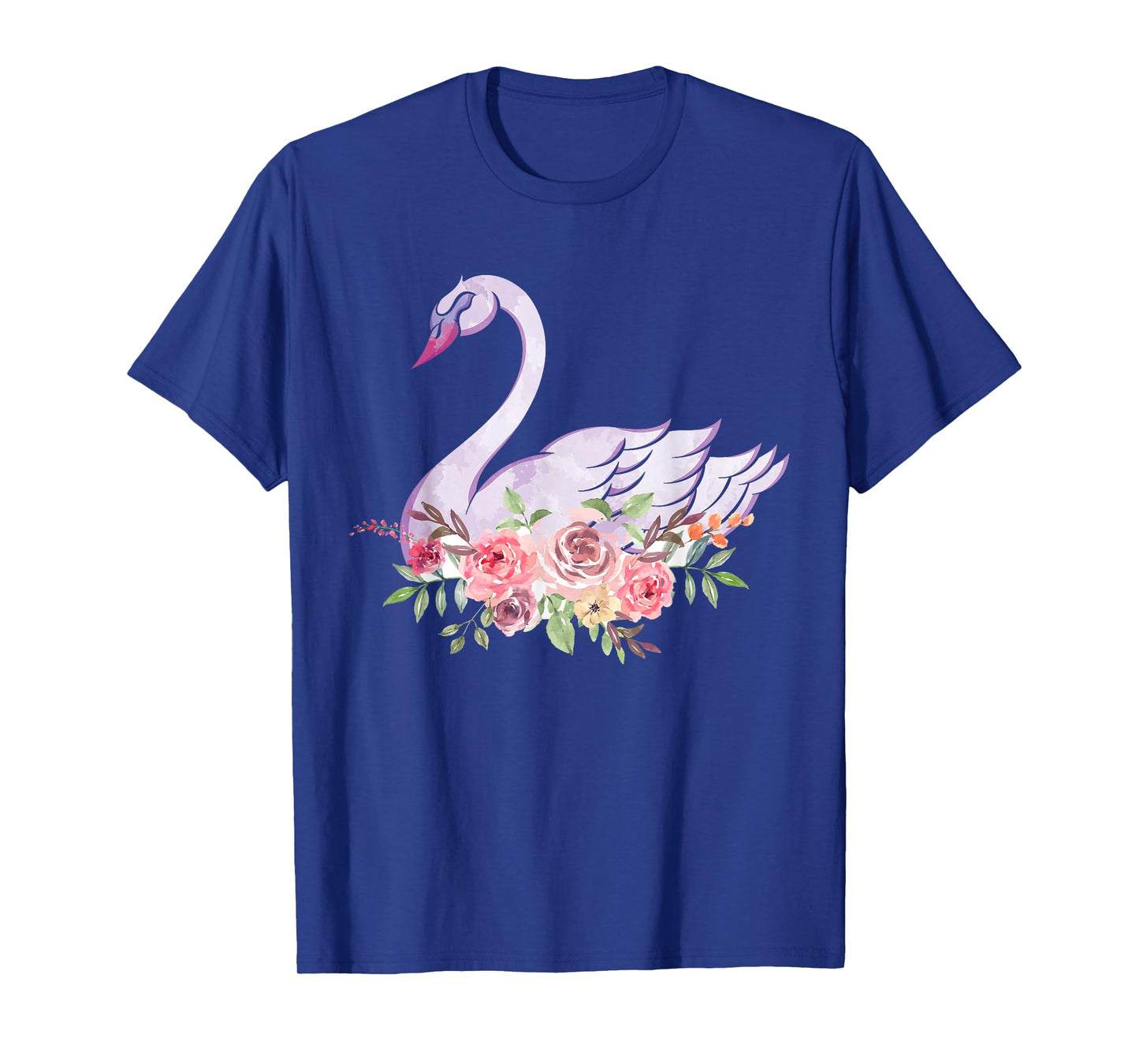 Flower Crown Cute Bird Women Gift Beautiful Swan T-Shirt