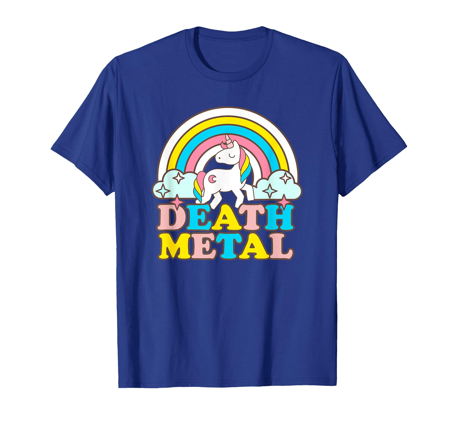 Death Metal Funny Rainbow Unicorn Novelty T-Shirt T-Shirt