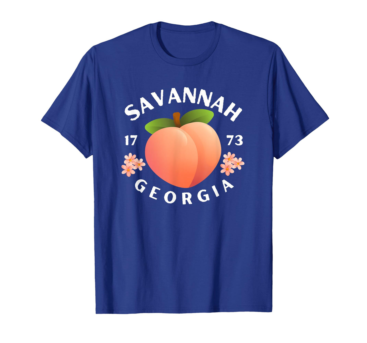 Savannah Georgia est. 1773 Flowers Peach State T-Shirt