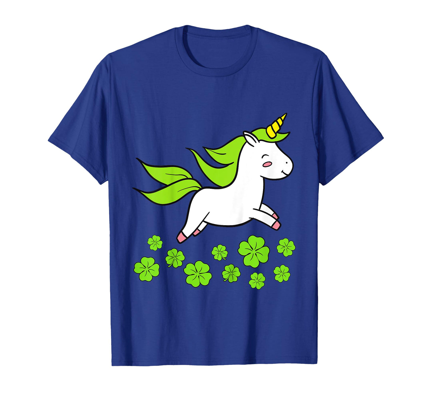 Kids Girls Happy St Patricks Day Unicorn Shamrock Clover Toddler T-Shirt
