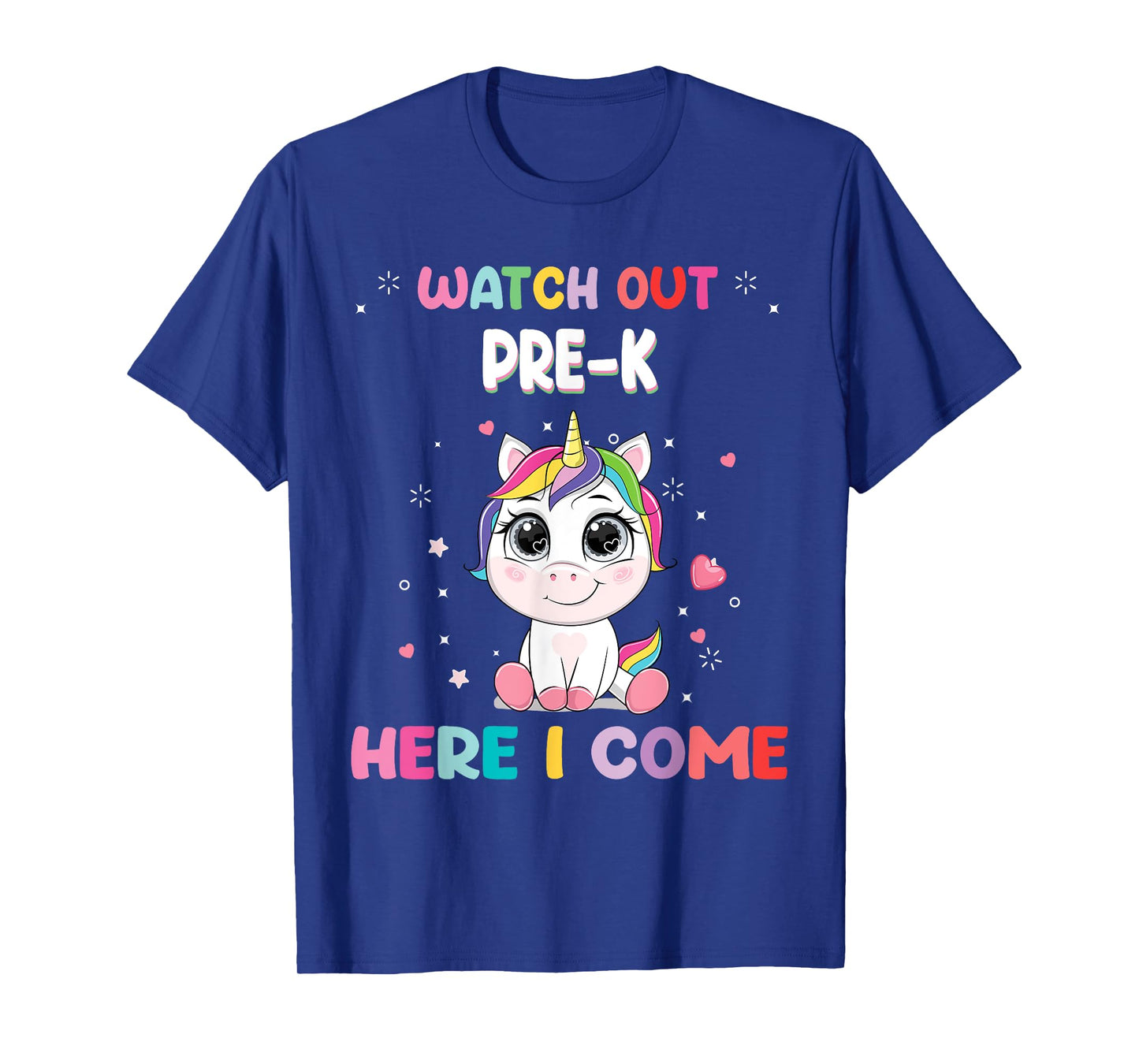 Watch Out Pre-K Here I Come Unicorn Back To School T-Shirt