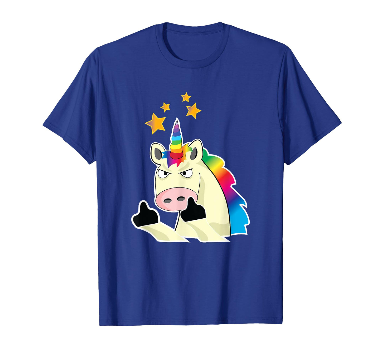 Hilarious Angry Unicorn Flipping you off Tshirt T-Shirt