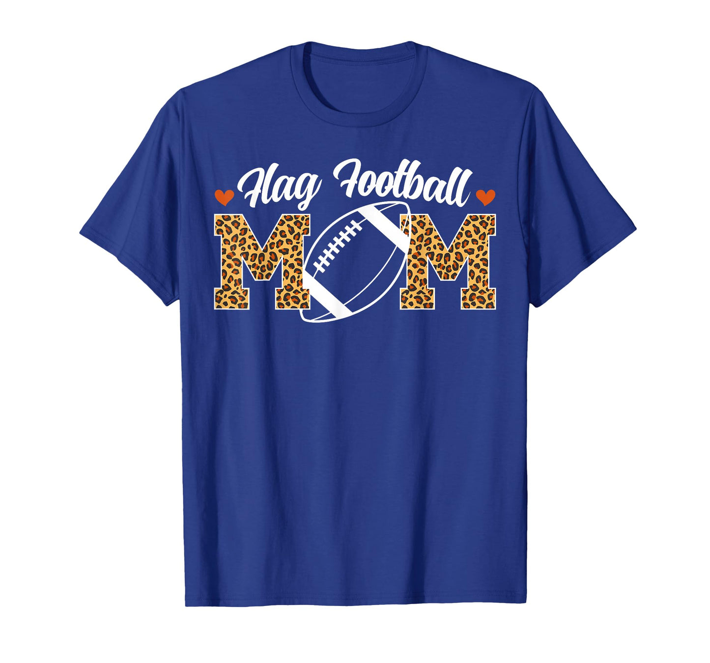 Flag Football Mom Of A Flag Football Player Mother Leopard T-Shirt