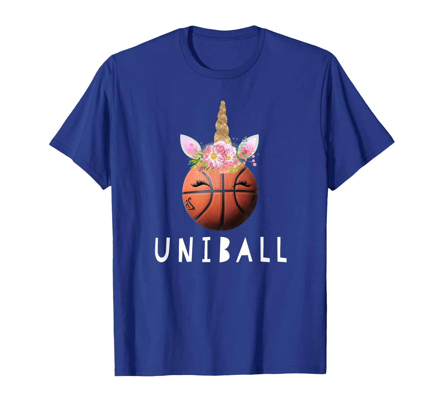 Uniball Funny Unicorn Basketball Girls T-Shirt T-Shirt