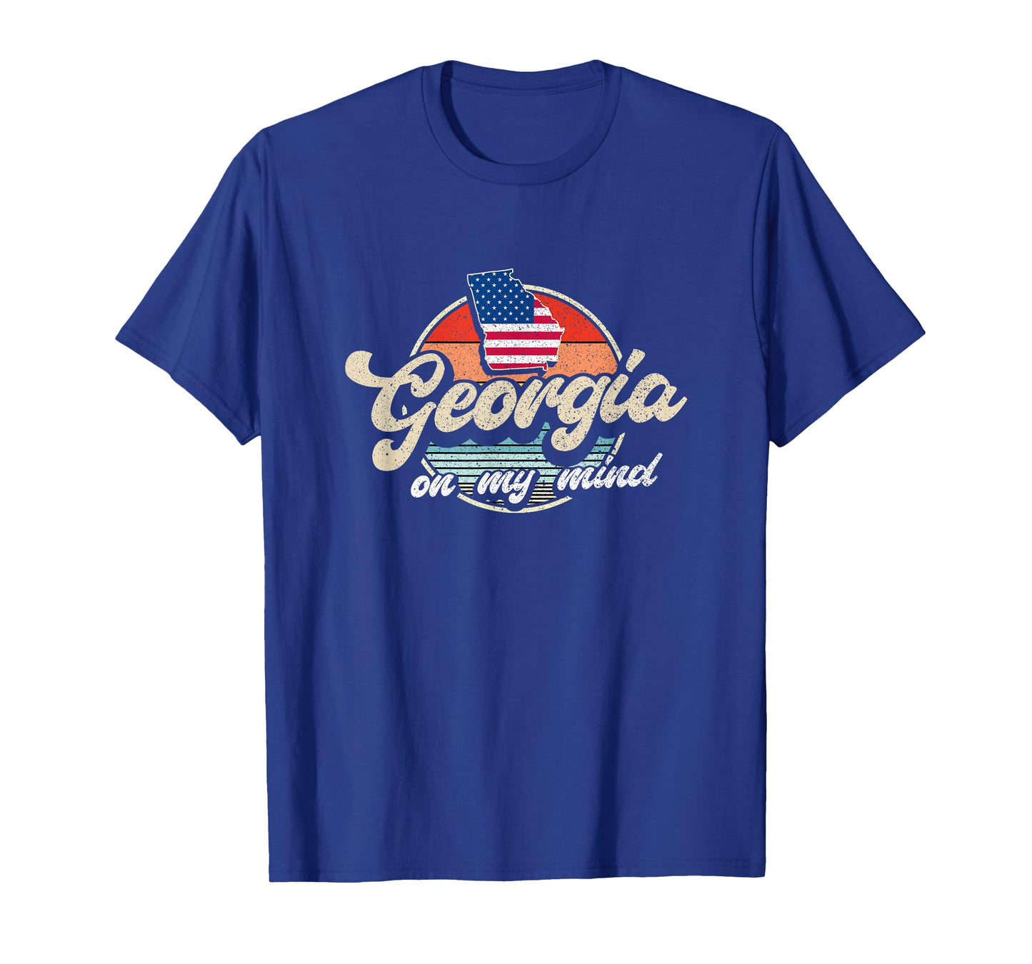 Georgia On My Mind The Peach State Retro USA Proud Georgian T-Shirt