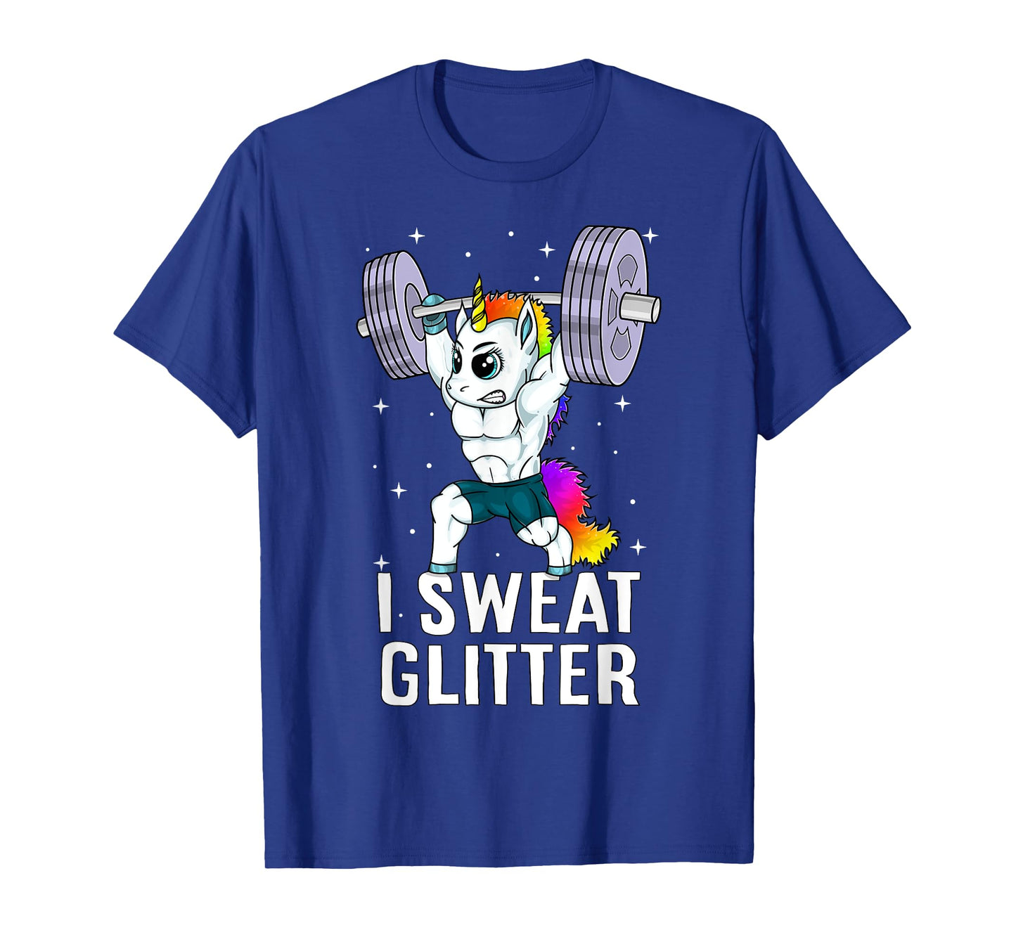 Unicorn I Sweat Glitter Funny Gym Workout Men Women Kids T-Shirt