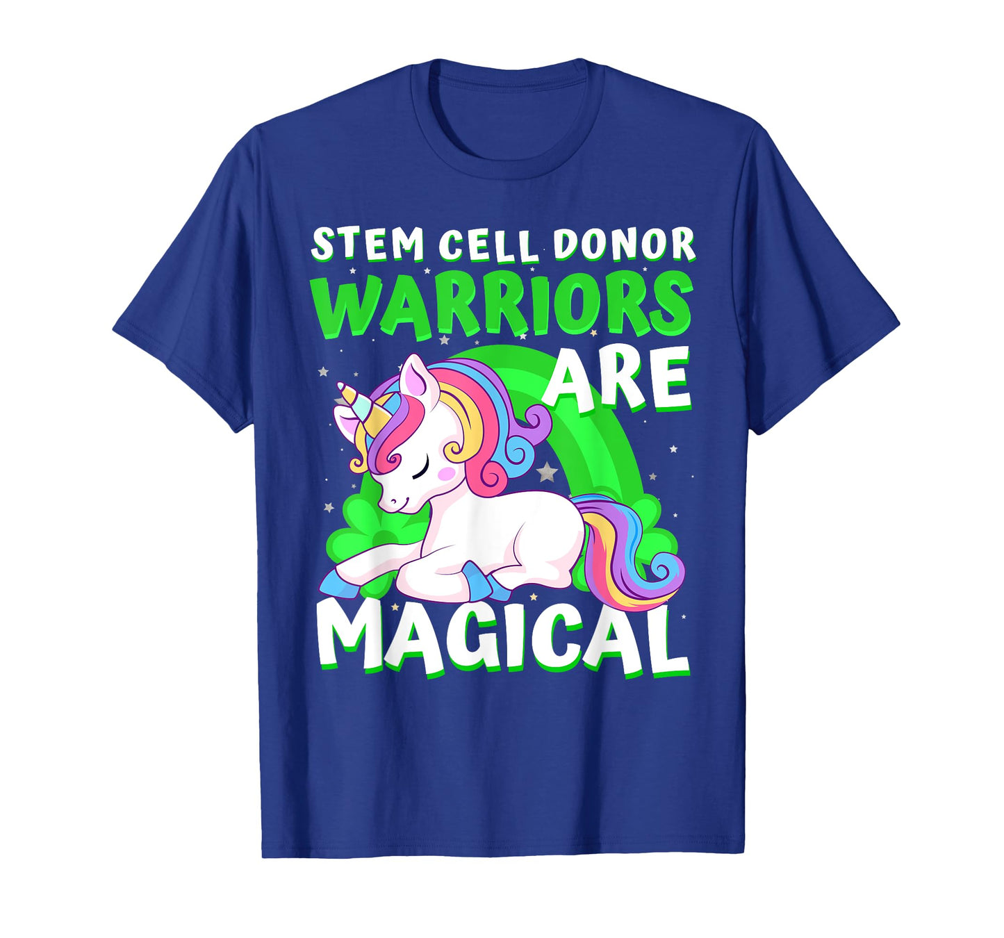 Warriors Magical Stem Cell Donor Awareness Ribbon Unicorn T-Shirt