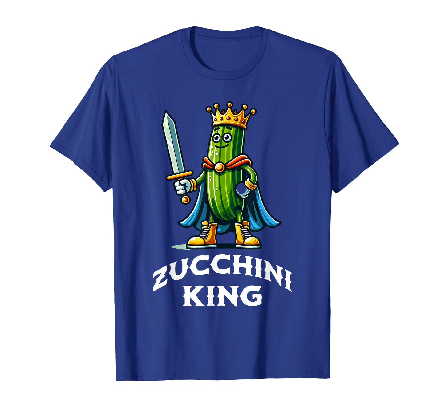 Zucchini King Funny Quote Zucchini Lover Vegan Vegetable T-Shirt