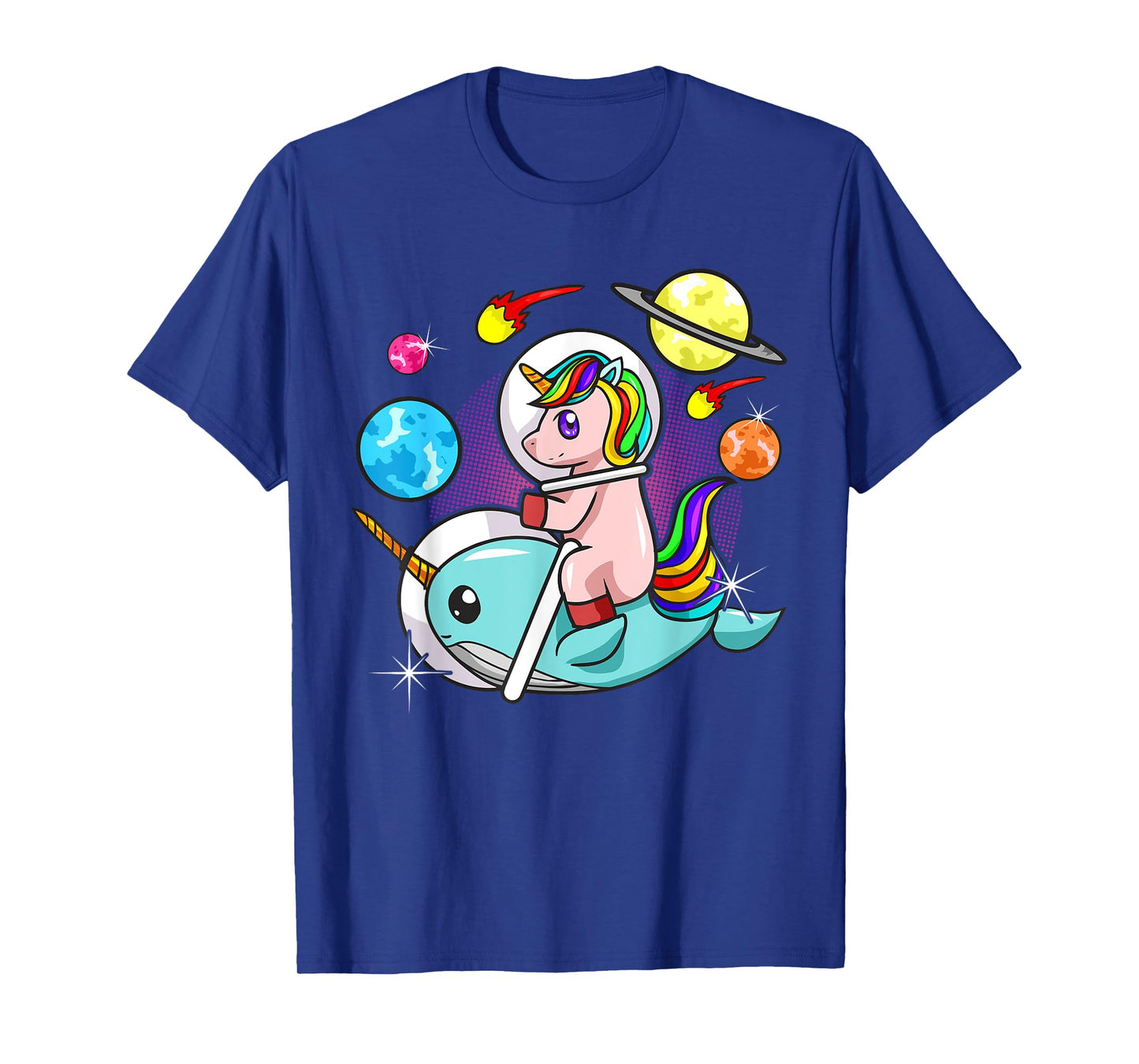 Unicorn Narwhal Space Astronaut Science Funny Humor T-Shirt