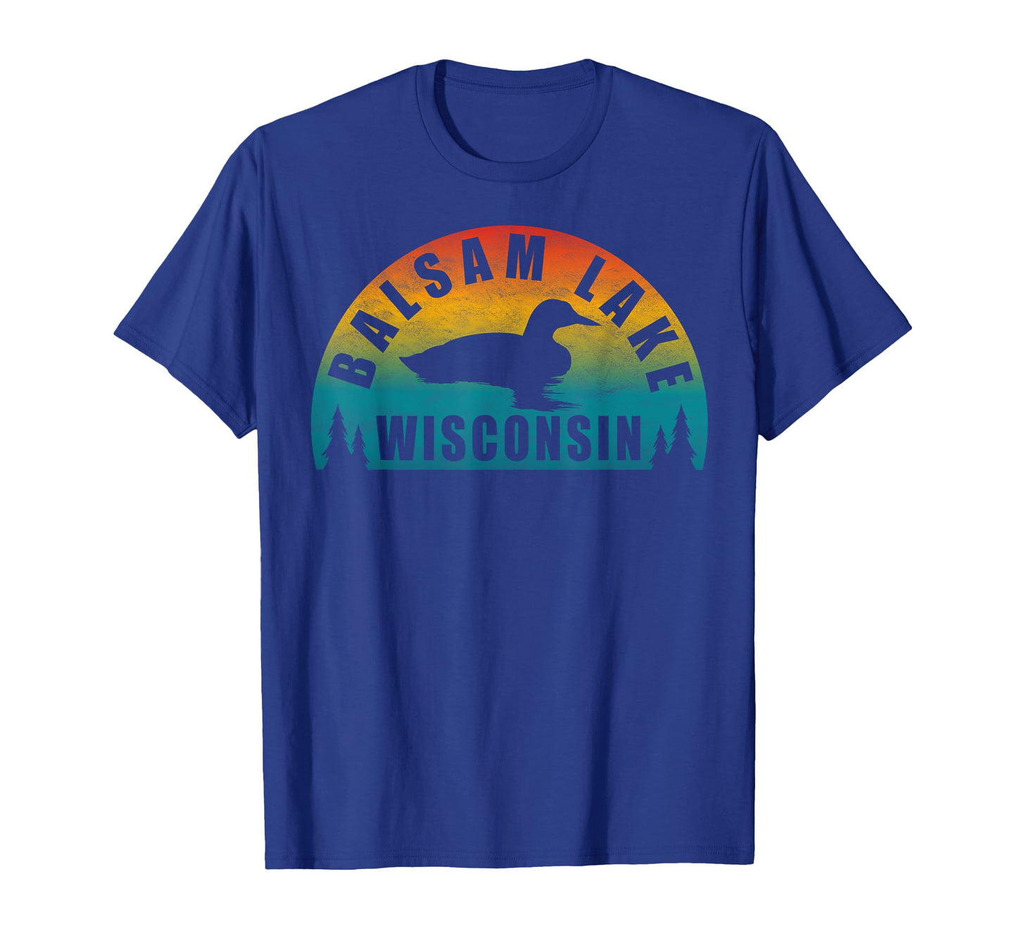 Balsam Lake Northern Wisconsin Sunset Loon T-Shirt