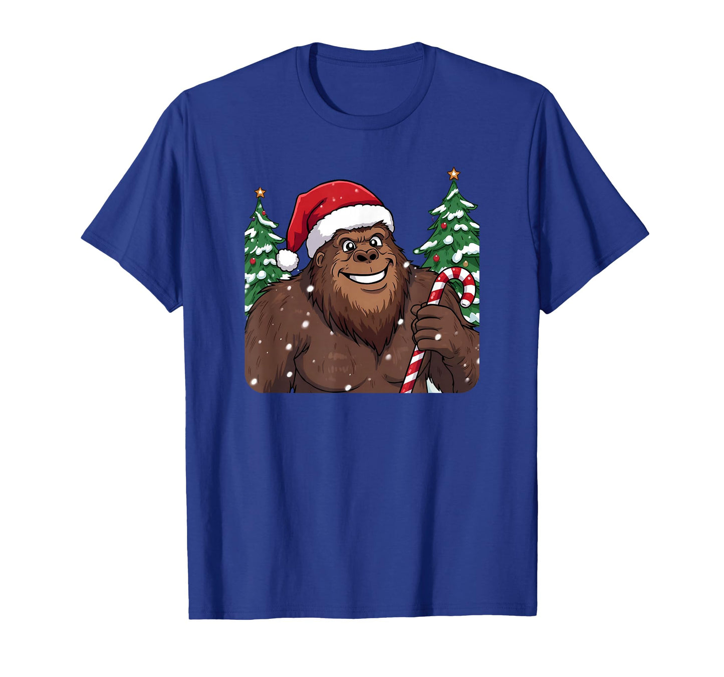 Bigfoot Believes in Santa Funny Cryptid Christmas T-Shirt