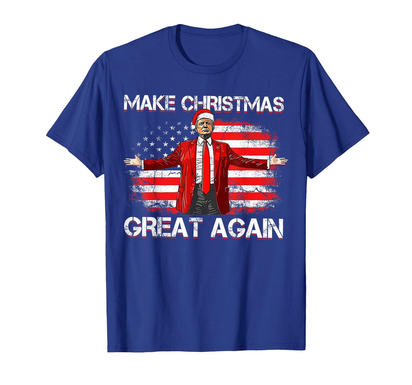 Make Christmas Great Again Santa Funny Trump Xmas Pajamas T-Shirt