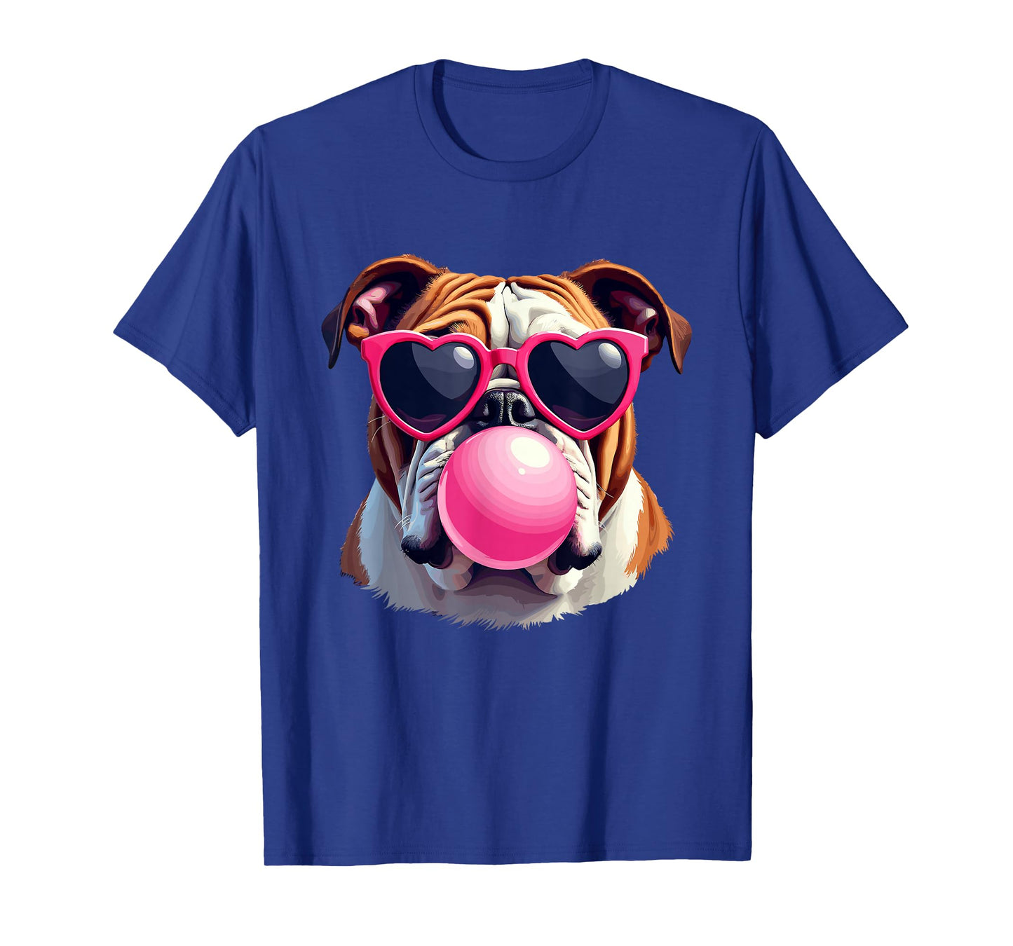 Bulldogs Preppy Mascot Bulldogs Blowing Bubble Girly Mama T-Shirt