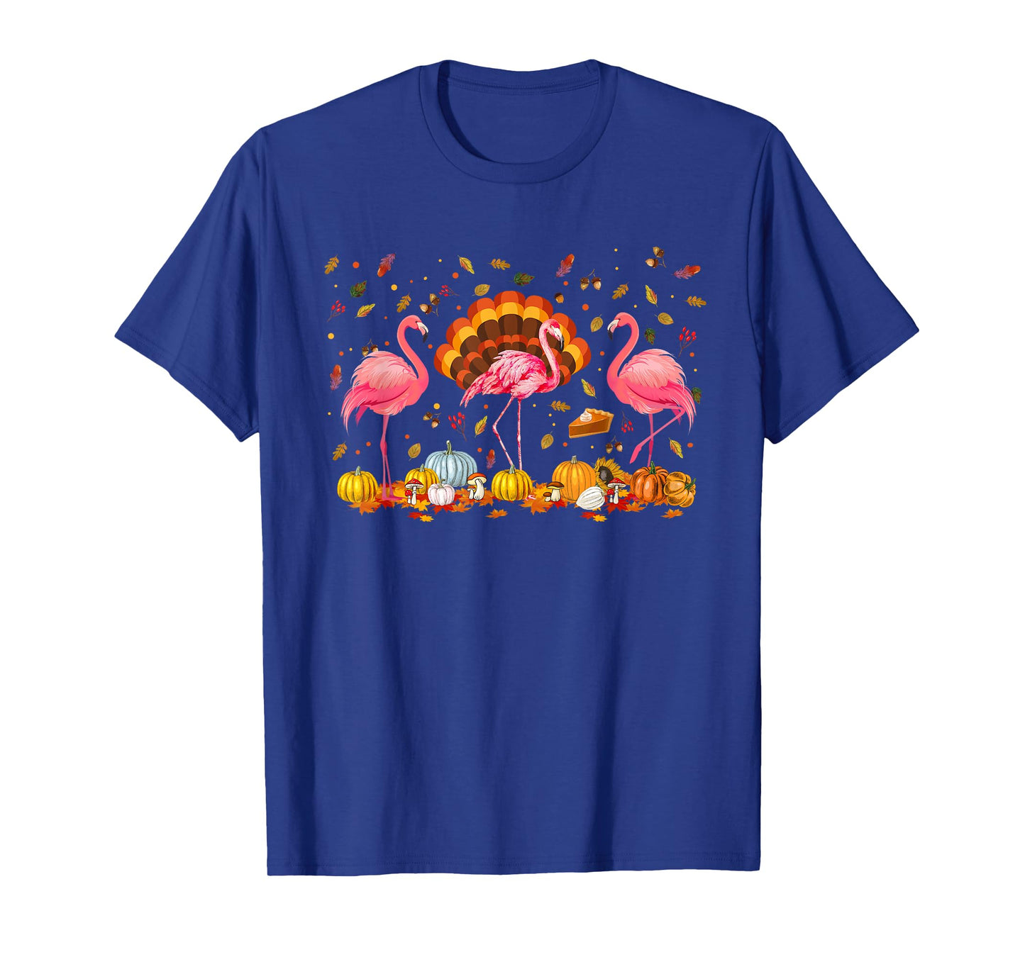 Happy Thanksgiving Flamingo Happy Fall Y'all Thankful Season T-Shirt