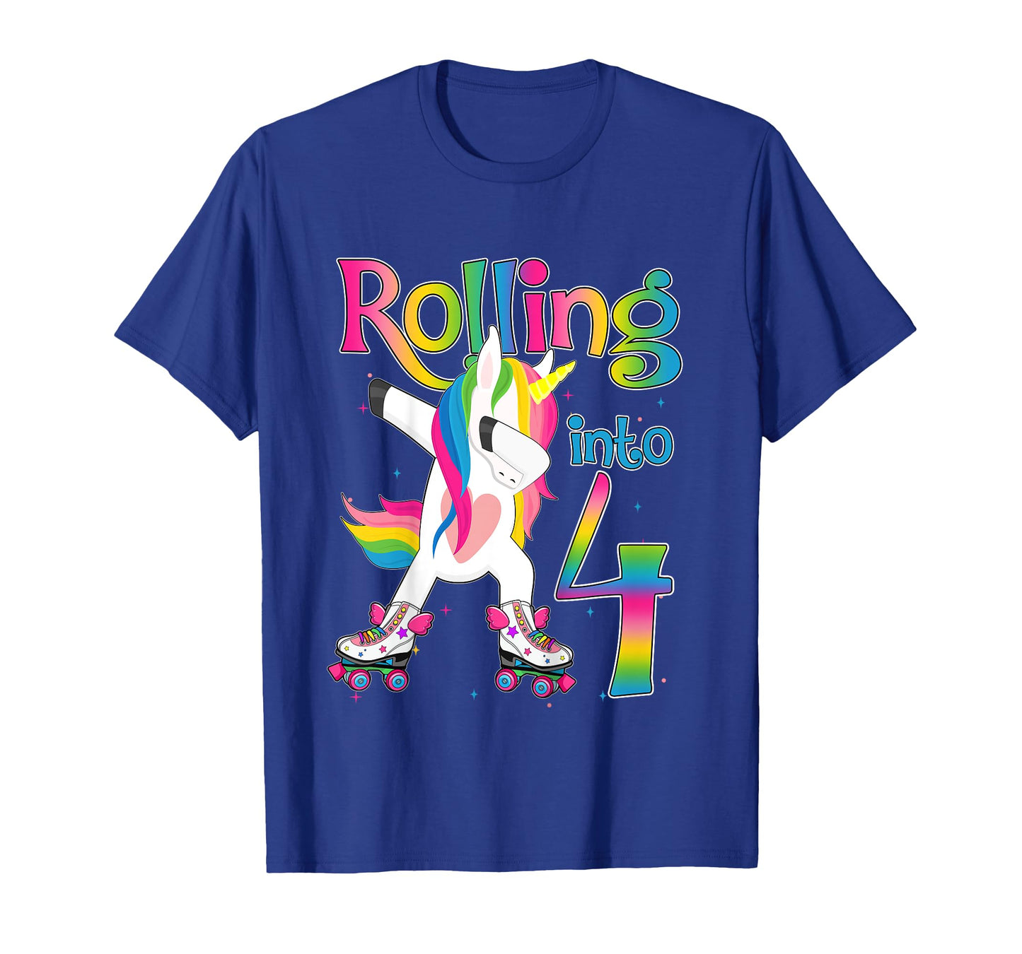 Rolling Into 4 years Let's Roll I'm Turning 4 Roller Skate T-Shirt