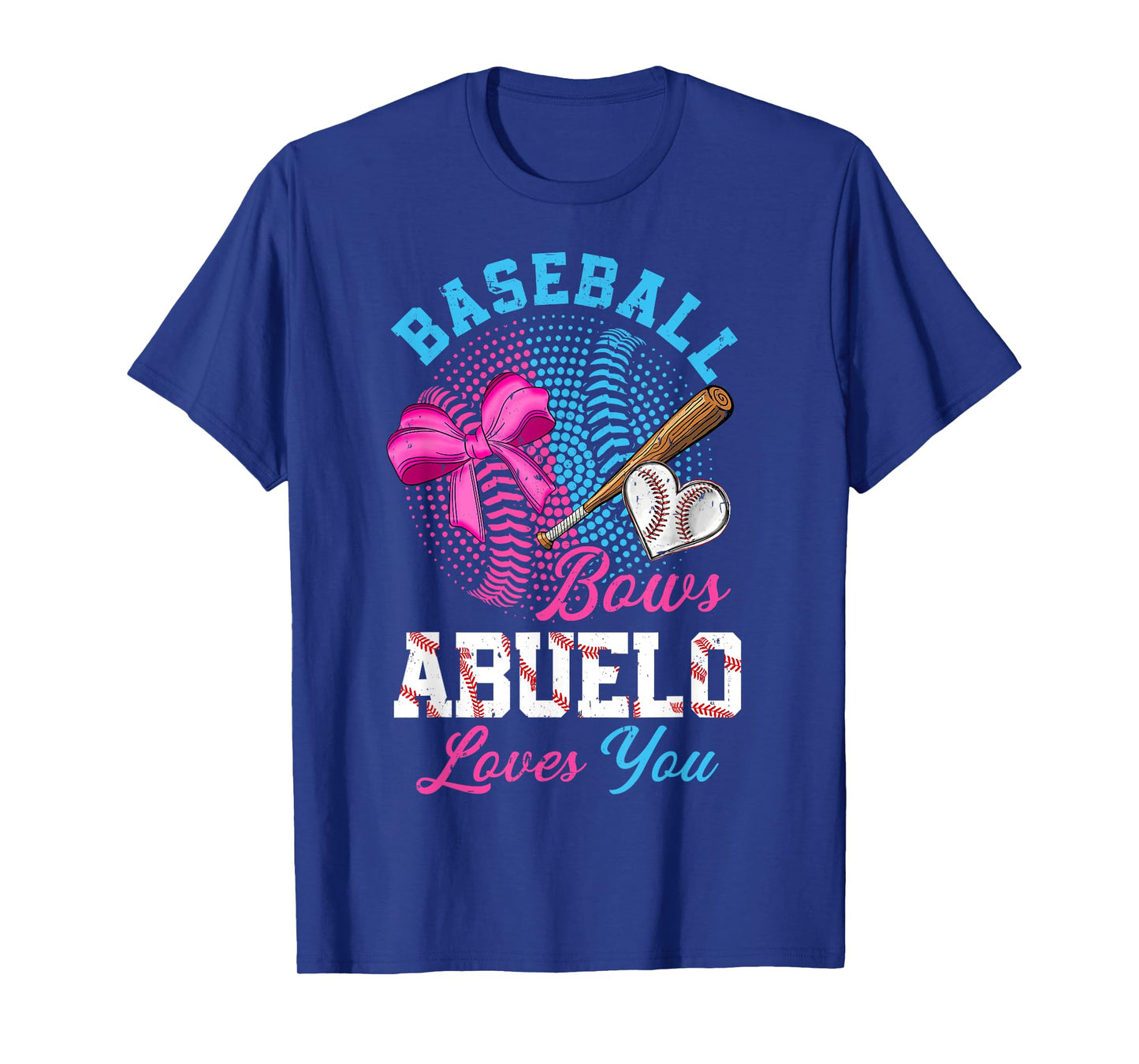 Baseball Or Bows Gender Reveal Abuelo Loves You Sports T-Shirt