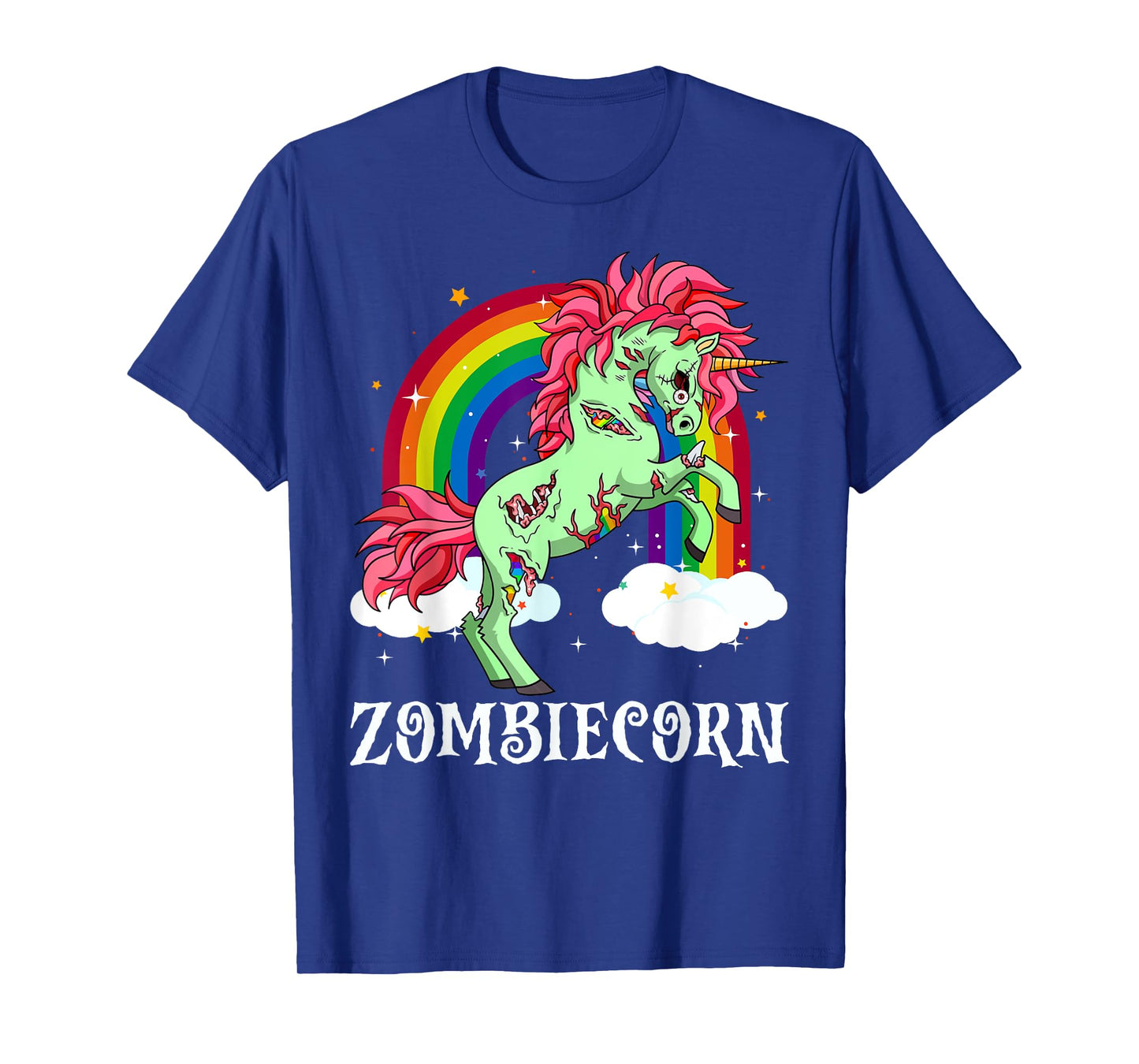 Zombiecorn Zombie Unicorn Halloween Women Girls Rainbow T-Shirt