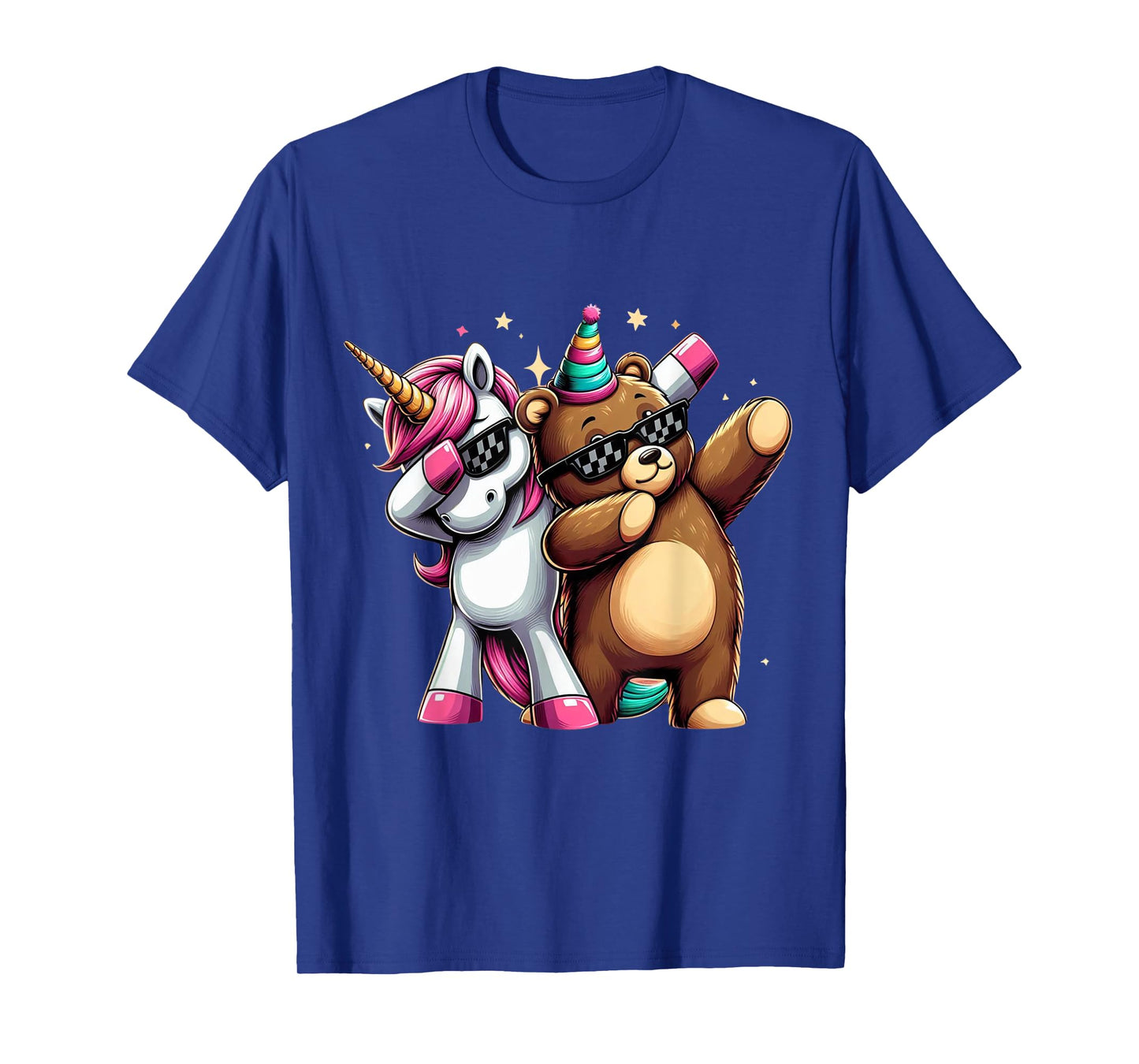 Dabbing Unicorn And Bear Boys Girls Men Women Kids Adults T-Shirt