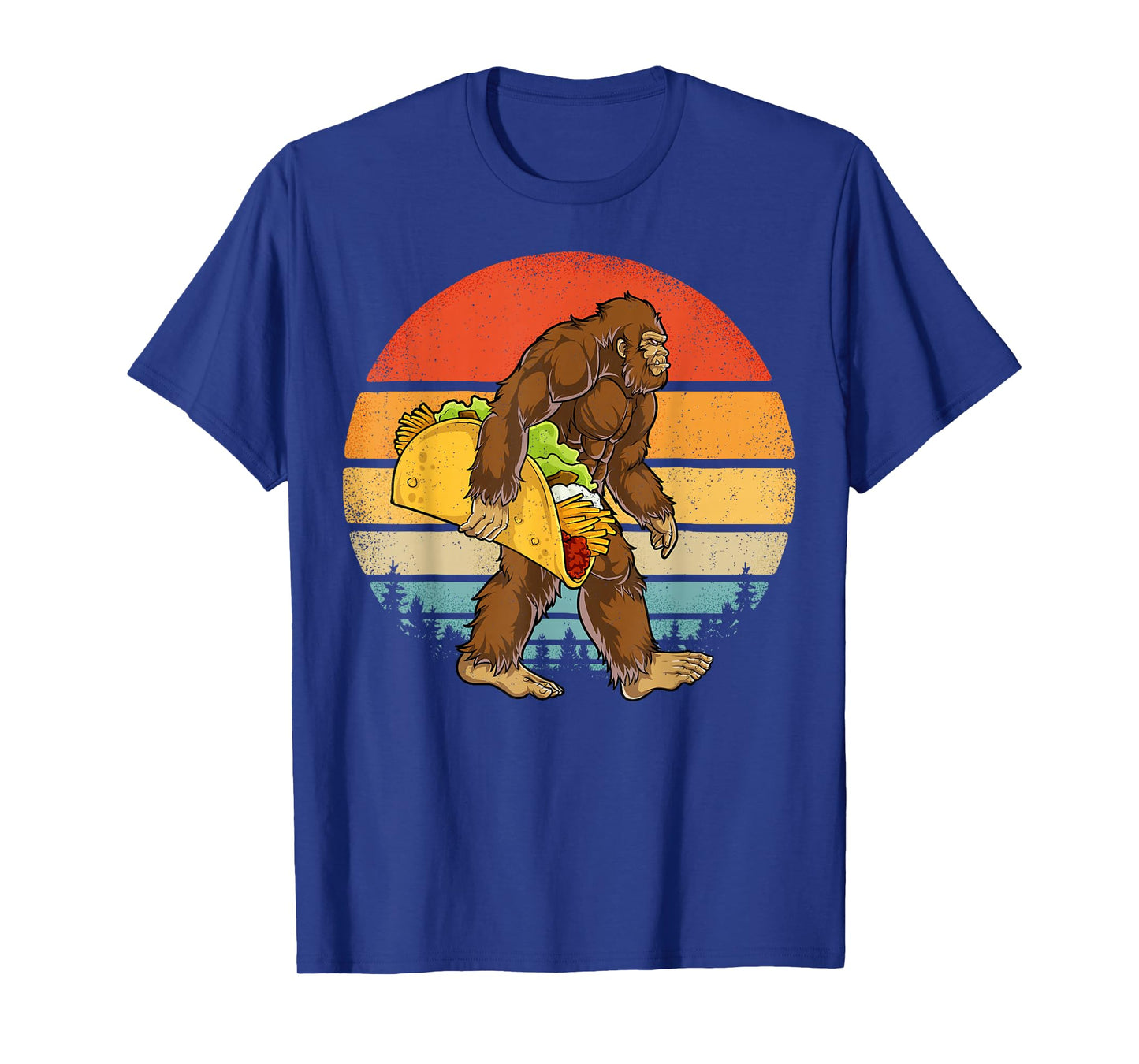 Bigfoot Carrying Taco Funny Cinco de Mayo Boys Men Sasquatch T-Shirt