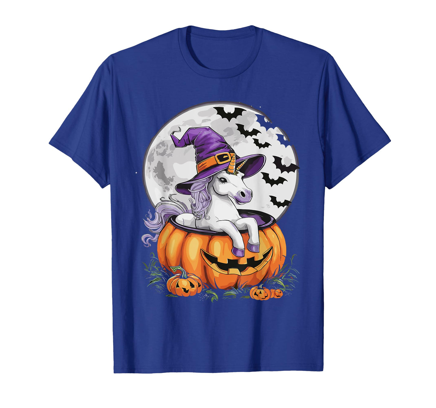Cute Unicorn Halloween Girls Women Witchy Unicorn Halloween T-Shirt