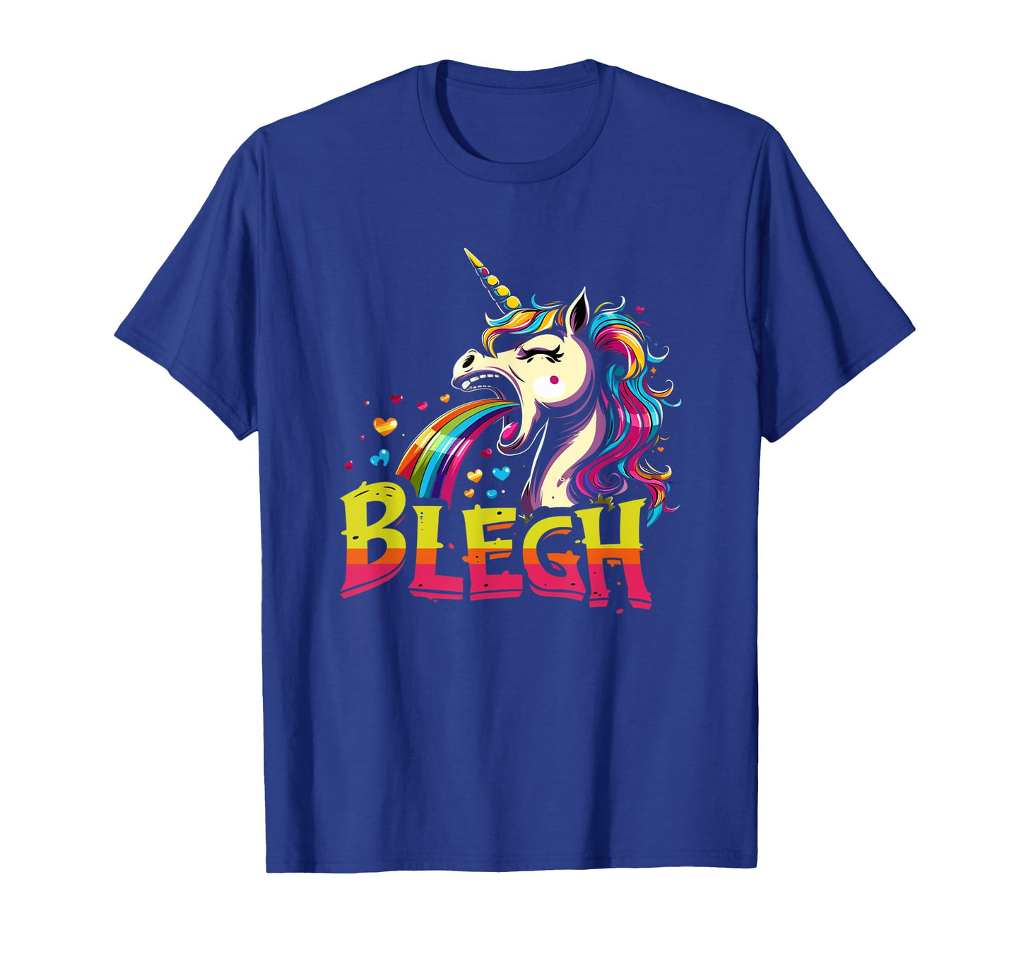 Blegh - Metalcore Unicorn Screaming Rainbow T-Shirt