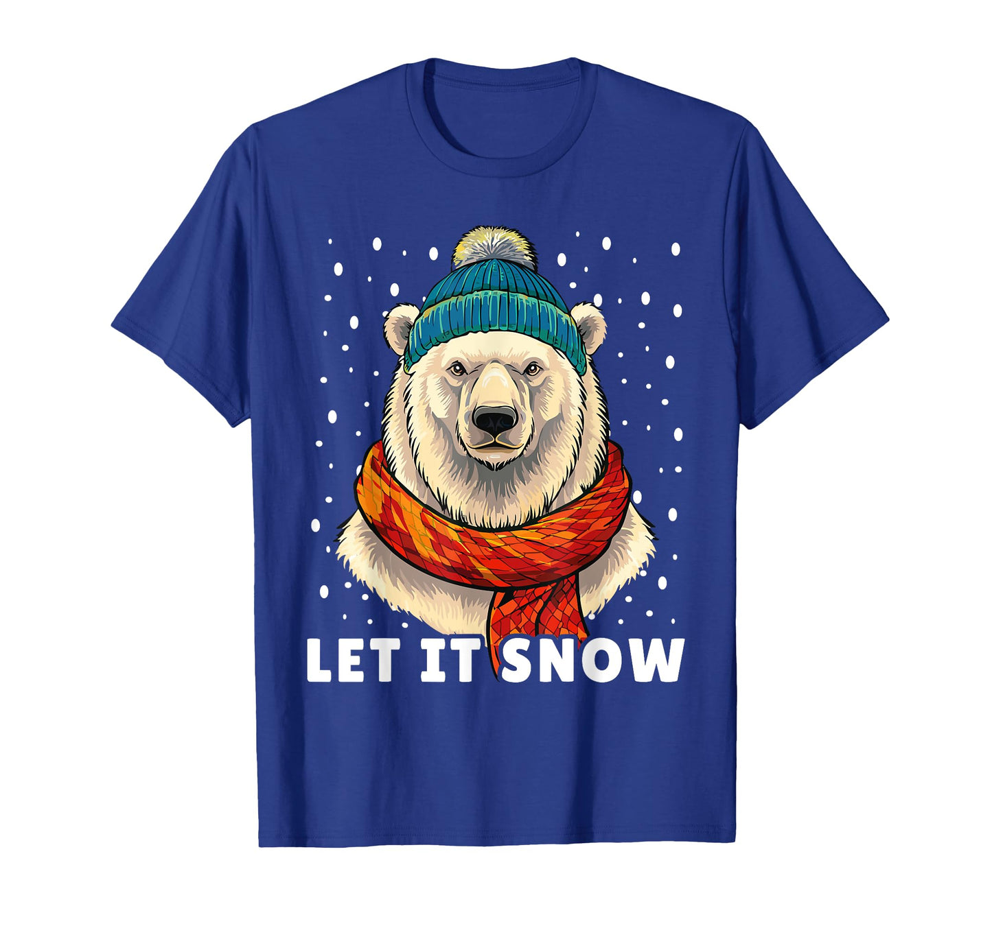 Funny Polar Bear Tee Winter Christmas Ice Bear Let It Snow T-Shirt